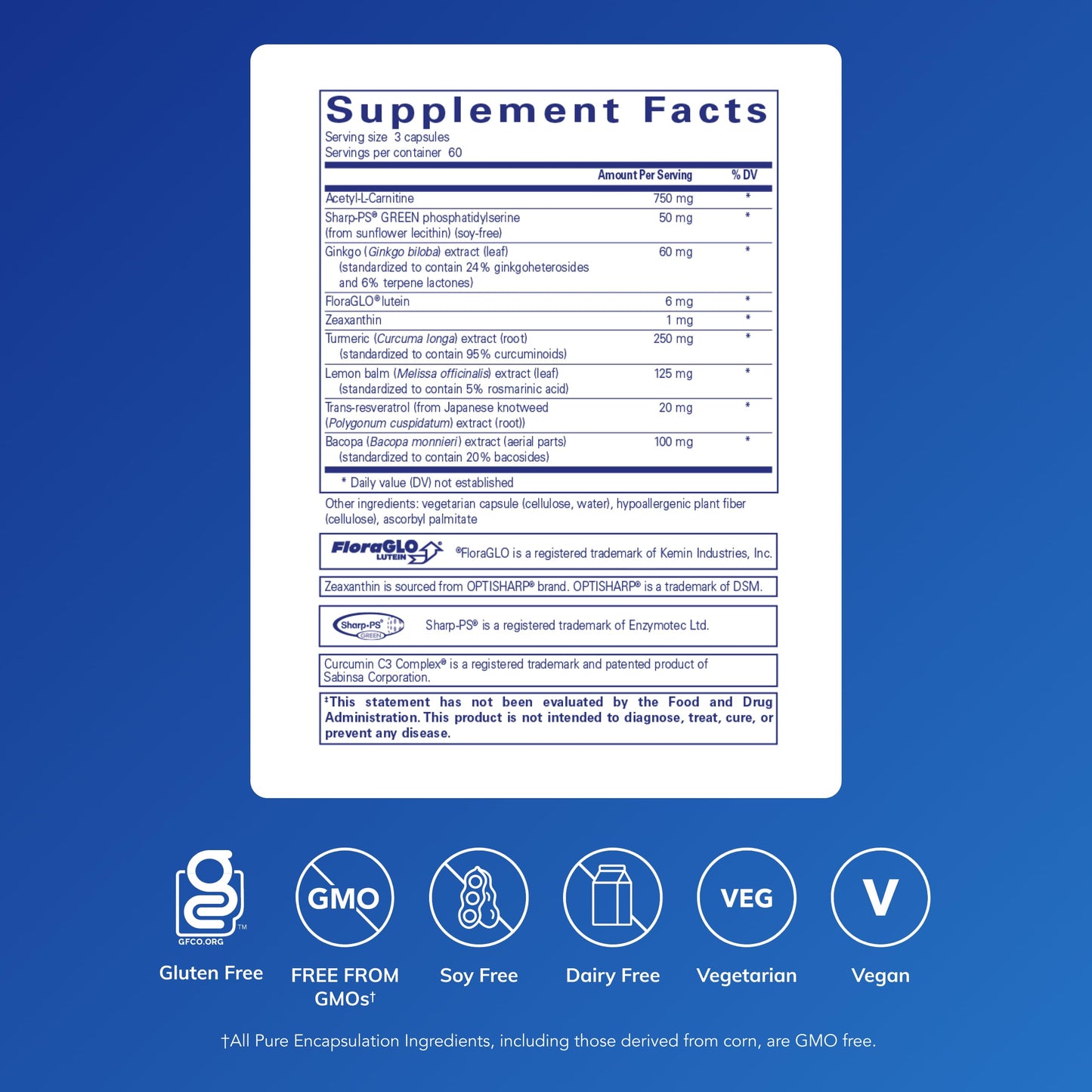 Pure Encapsulations Memory Pro Comprehensive Memory Support Formula 180 Capsules
