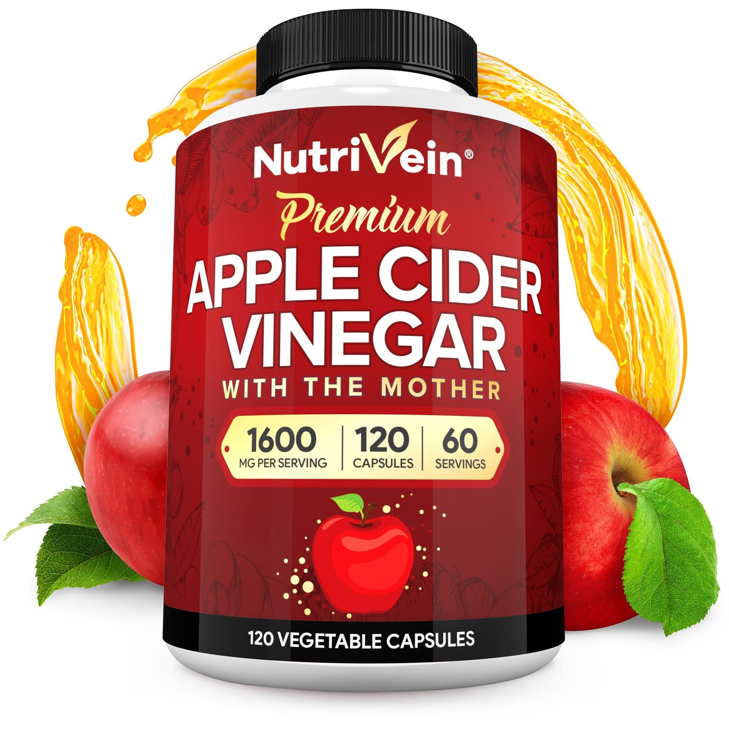 Nutrivein Apple Cider Vinegar & Berberine Capsules Bundle 240 Capsules