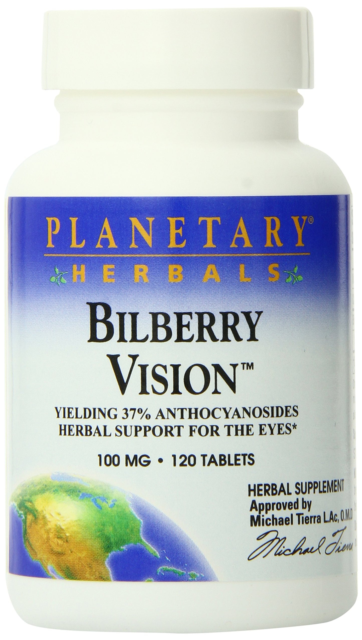 Planetary Herbals Bilberry Vision Tablets, 120