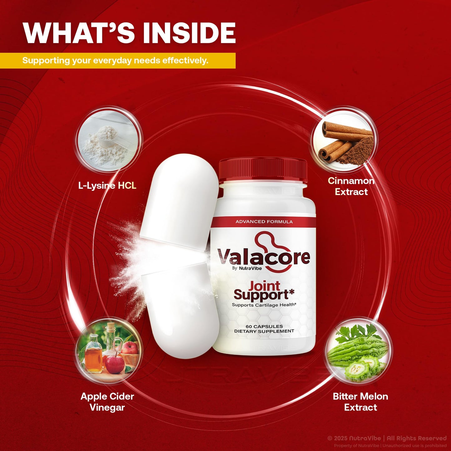NutraVibe Valacore Capsules, 60 Count