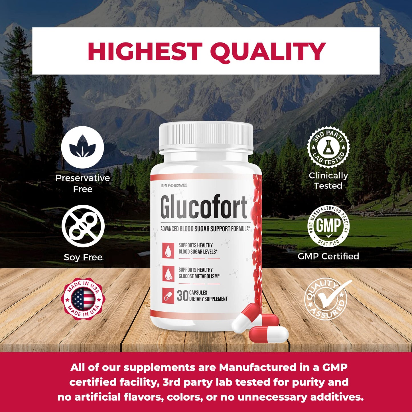 IDEAL PERFORMANCE Glucofort Capsule 60 Count