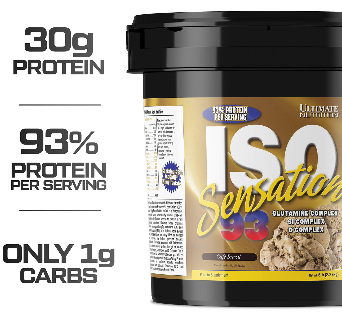 Ultimate Nutrition ISO Sensation 93 Whey Isolate Powder 80 Servings