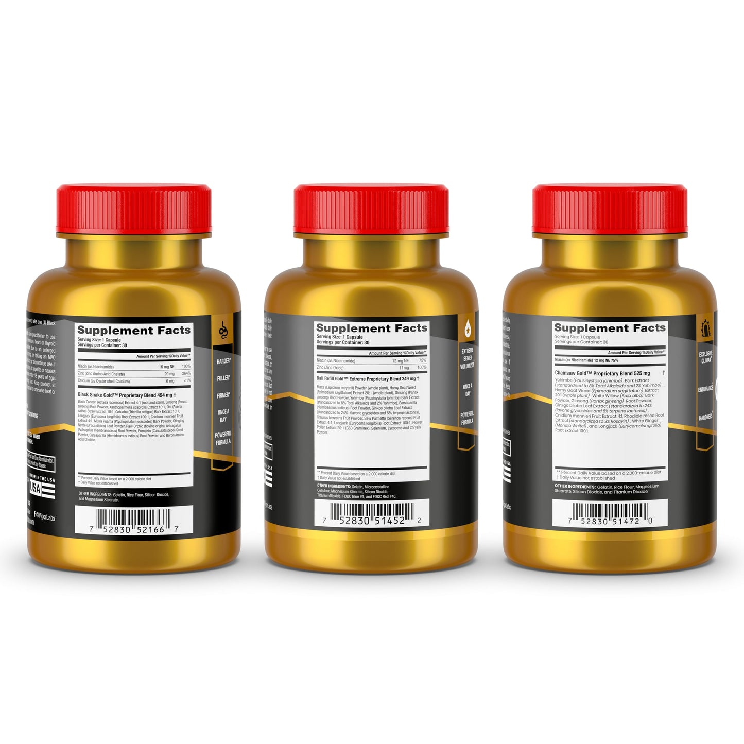 Vigor Labs Gold Stack Capsules 90 Capsules