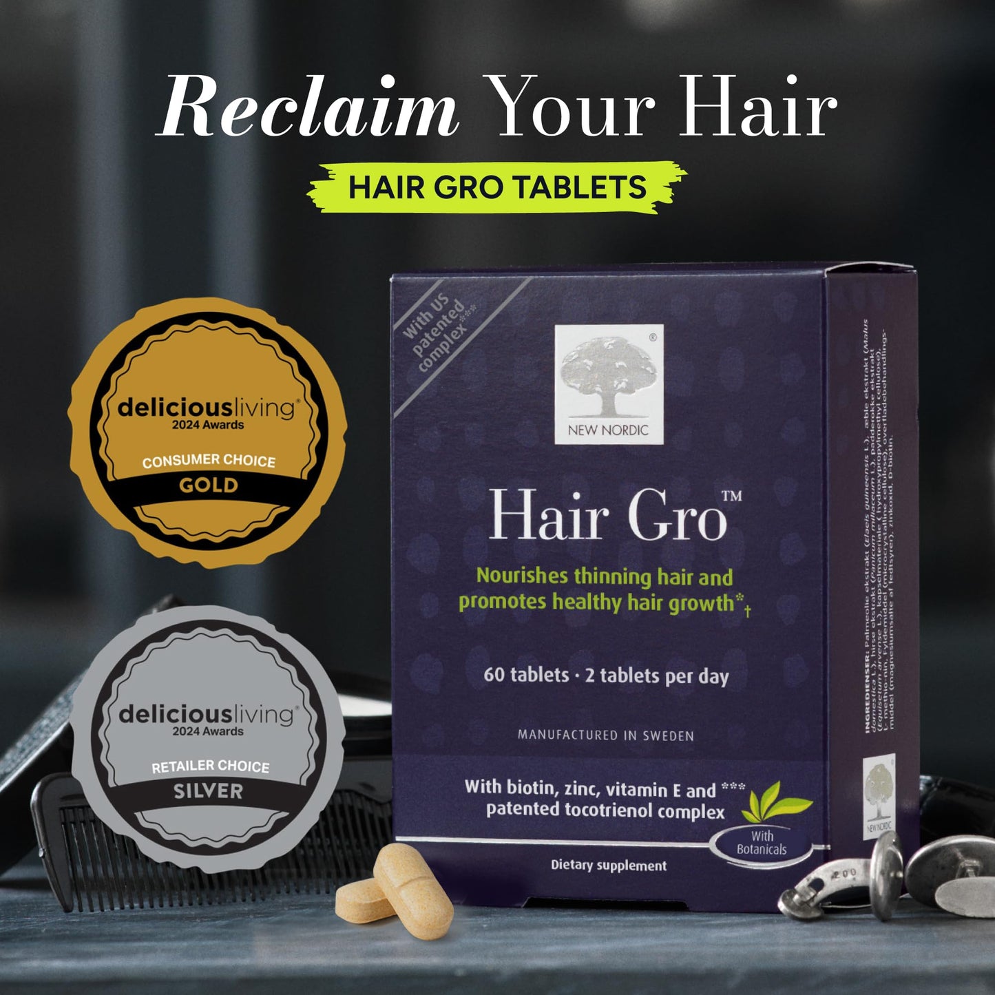 NEW NORDIC Hair GRO 180 Tablets