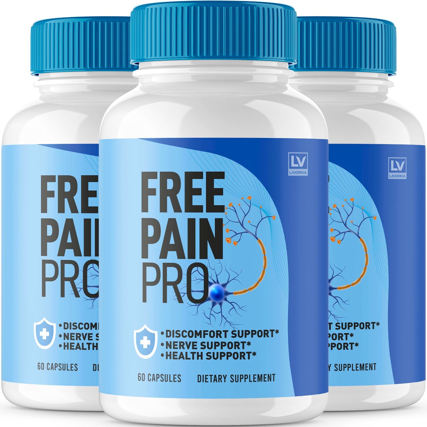 LIVORKA Free Pain Pro Capsules 180 Count