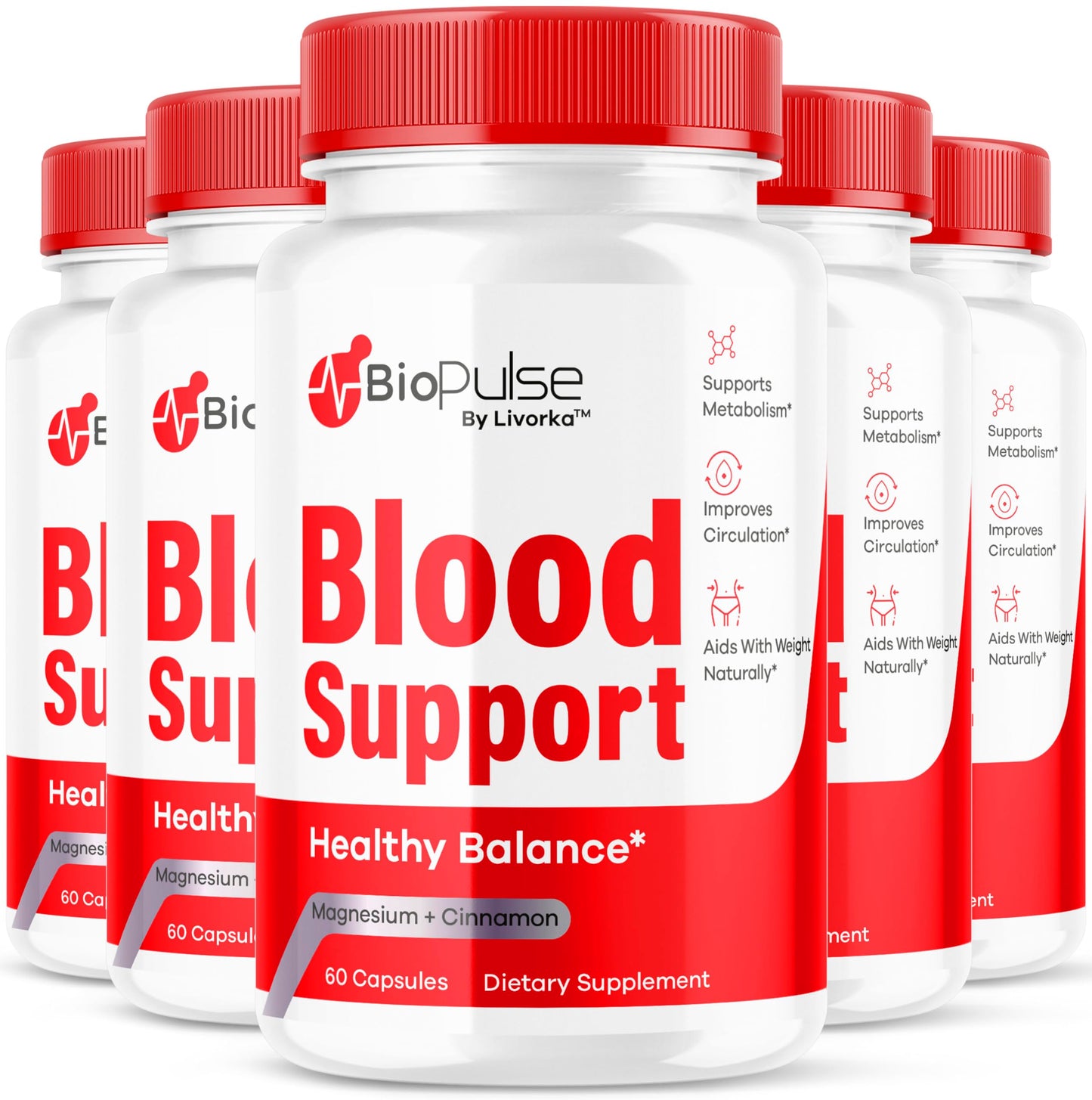 LIVORKA BioPulse Support Advanced Supplement Capsules, 300 Capsules