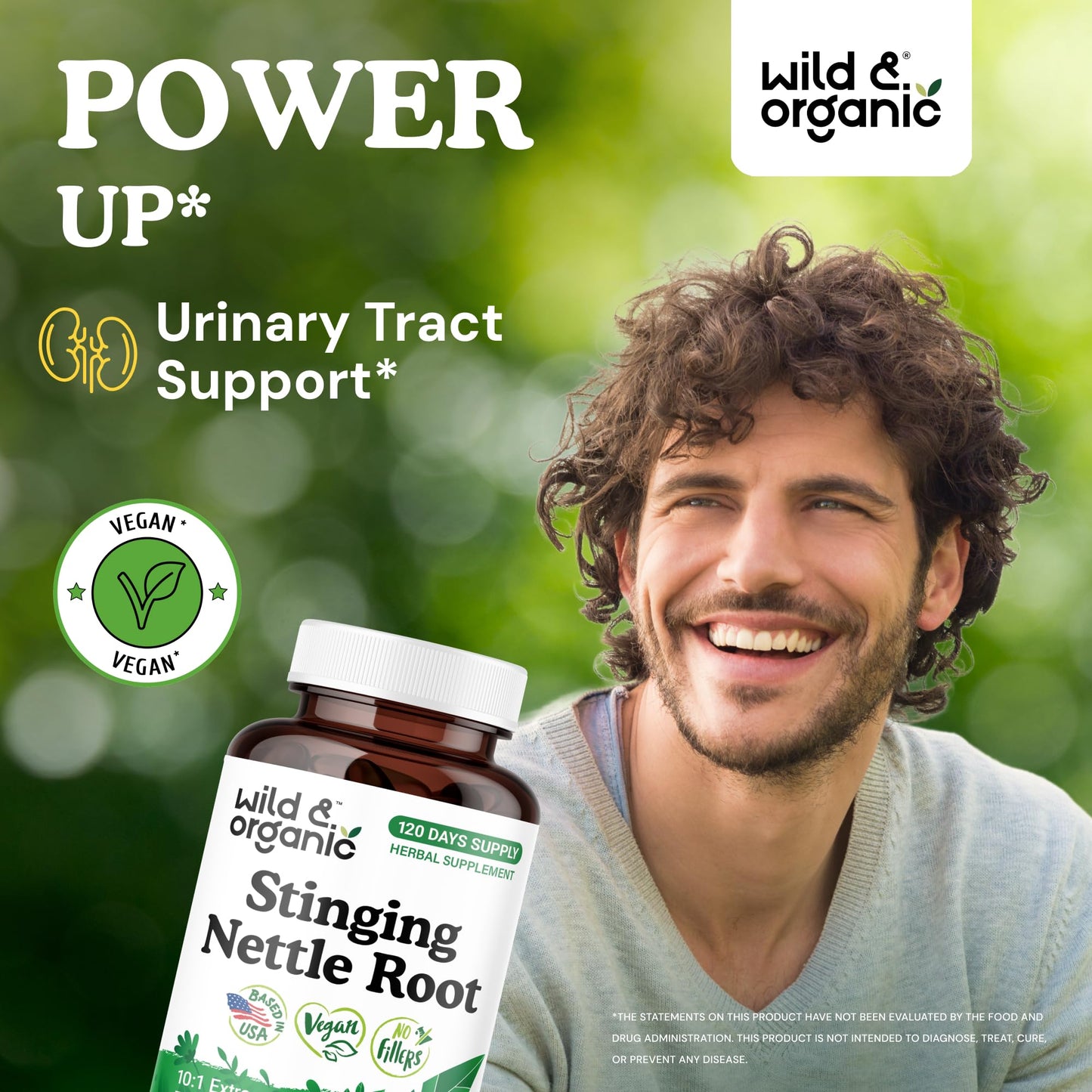 Wild & Organic Stinging Nettle Root Extract Capsule 120 Capsules