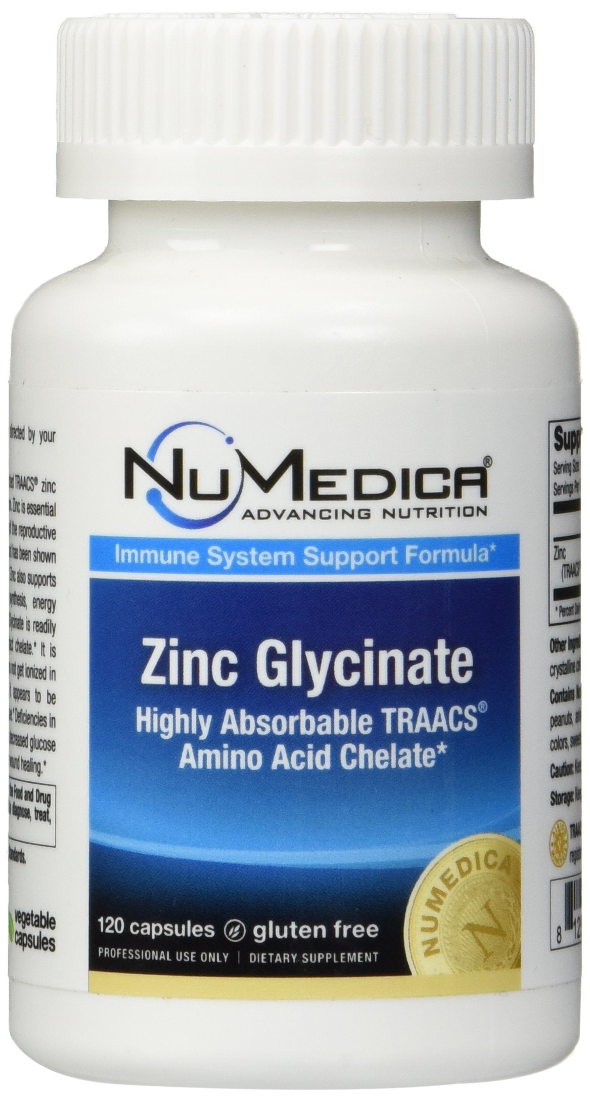 NuMedica Zinc Glycinate 20 mg Capsules, 120 Count