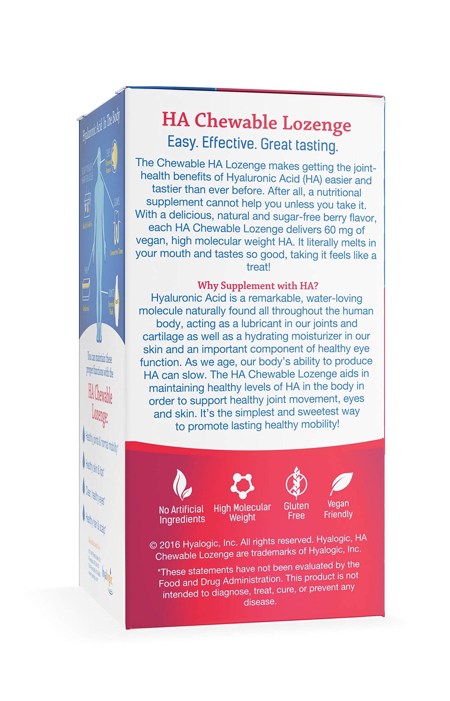 Hyalogic Hyaluronic Acid 60 Tablets
