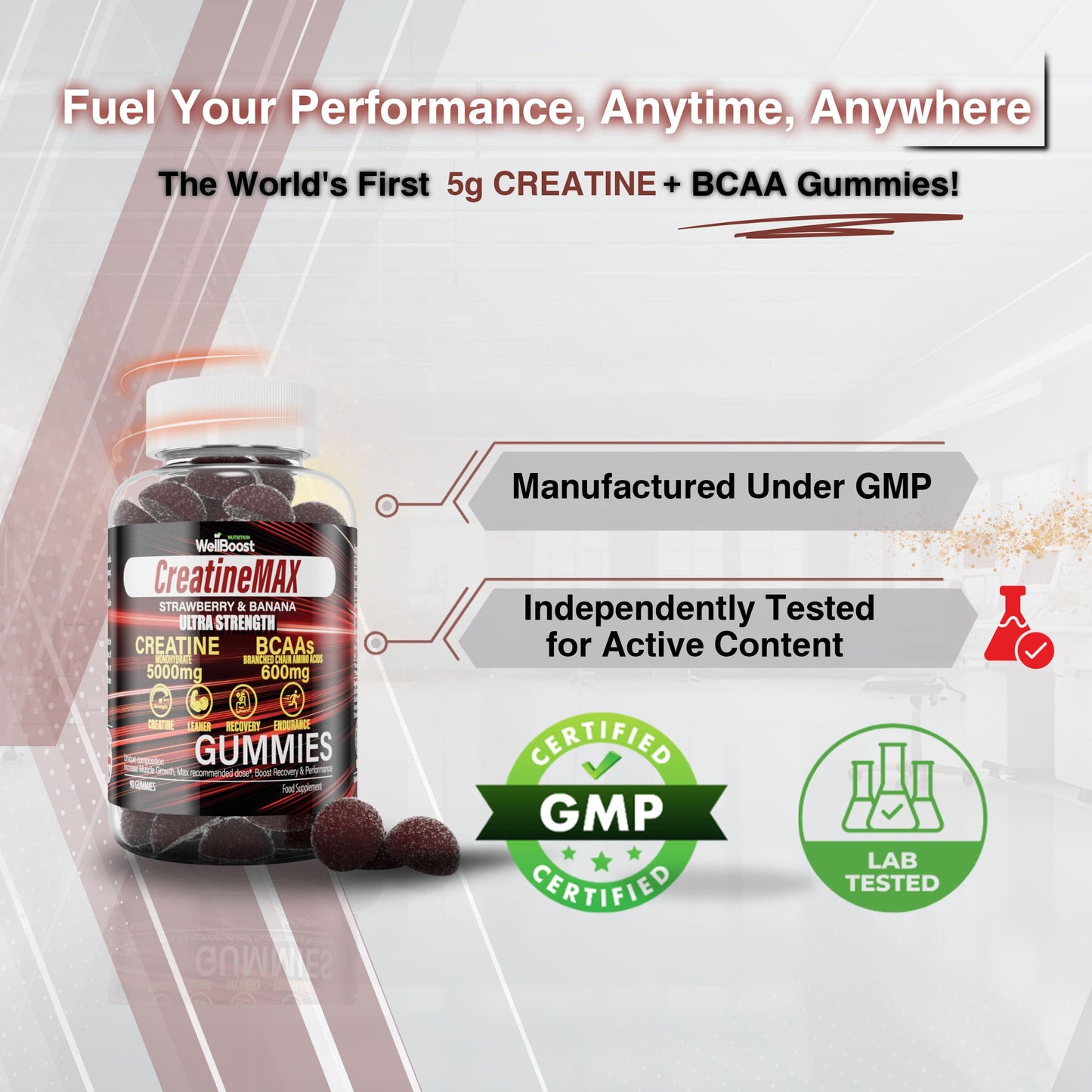 WellBoost Creatine MAX Gummies 90 Gummies