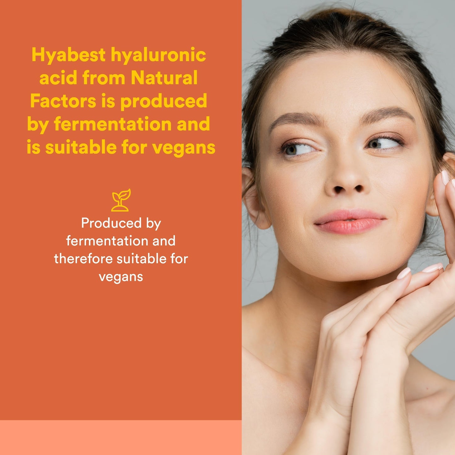 Natural Factors Hyabest Hyaluronic Acid Capsule, 60 Vegetarian Capsules