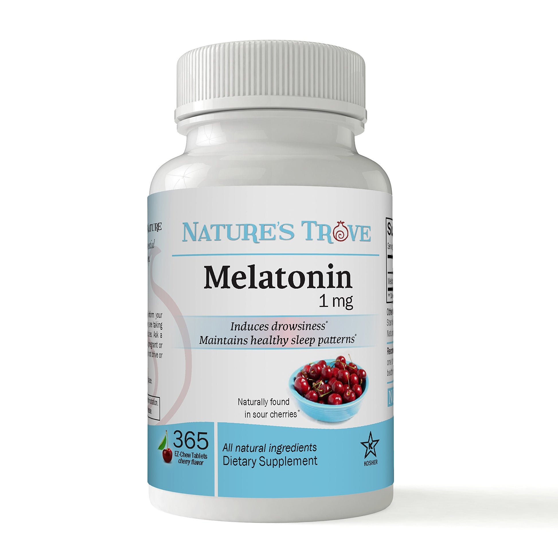 Nature's Trove Melatonin 1mg Tablets, 365 Count