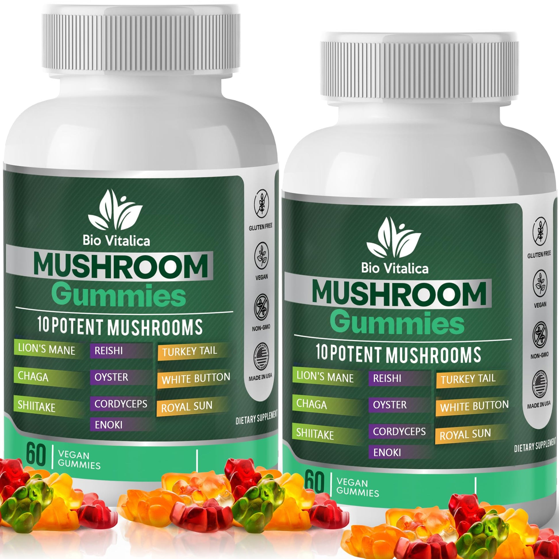 BIO VITALICA Mushroom Gummies 120 Gummies