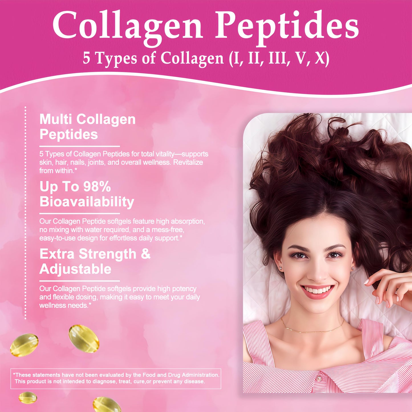 JINGYAT Multi Collagen Peptides Softgel 120 Count