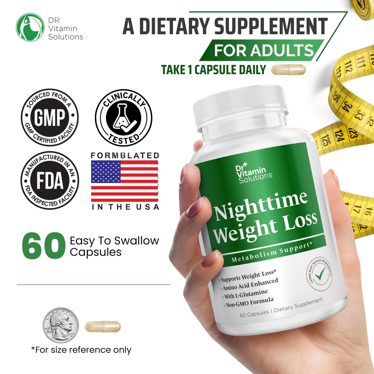 Nighttime Fat Burner Supplements - Appetite Suppressants for Weight Loss - Night-Time Fat Burner for Women and Men Supporting Sleep & Relaxation - Weight Loss Pills - 60 Capsules