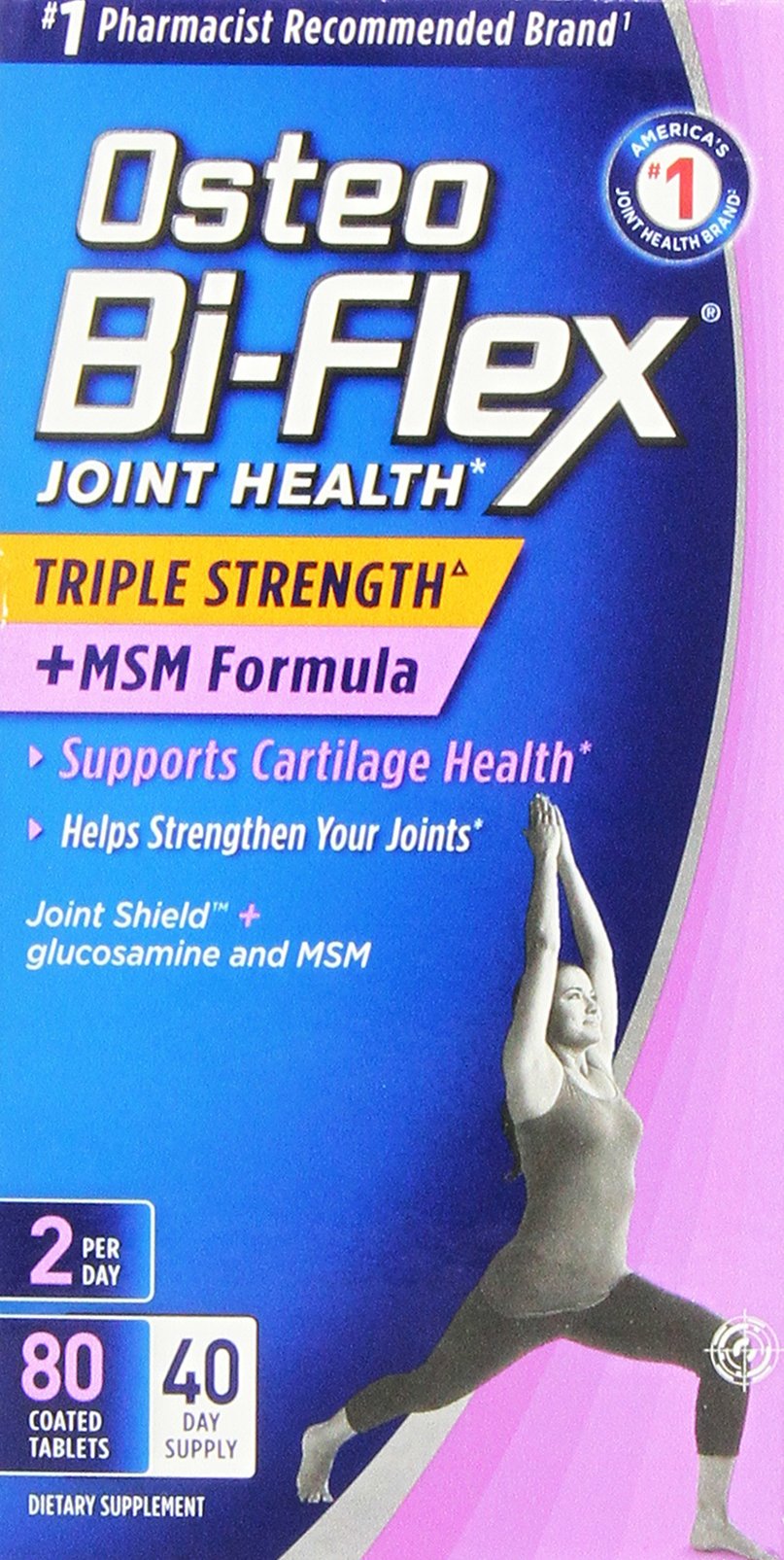 Osteo Bi-Flex Triple Strength with MSM Formula, 80 Tablets