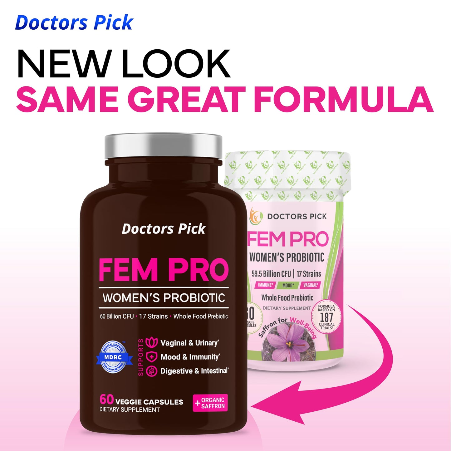 Doctors Pick Fem Pro Probiotics for Women Capsule 60 Count