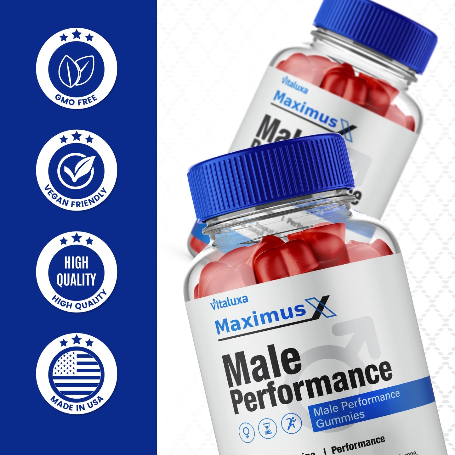 Vitaluxa Maximus X Gummies for Men, Gummy, 300 Count