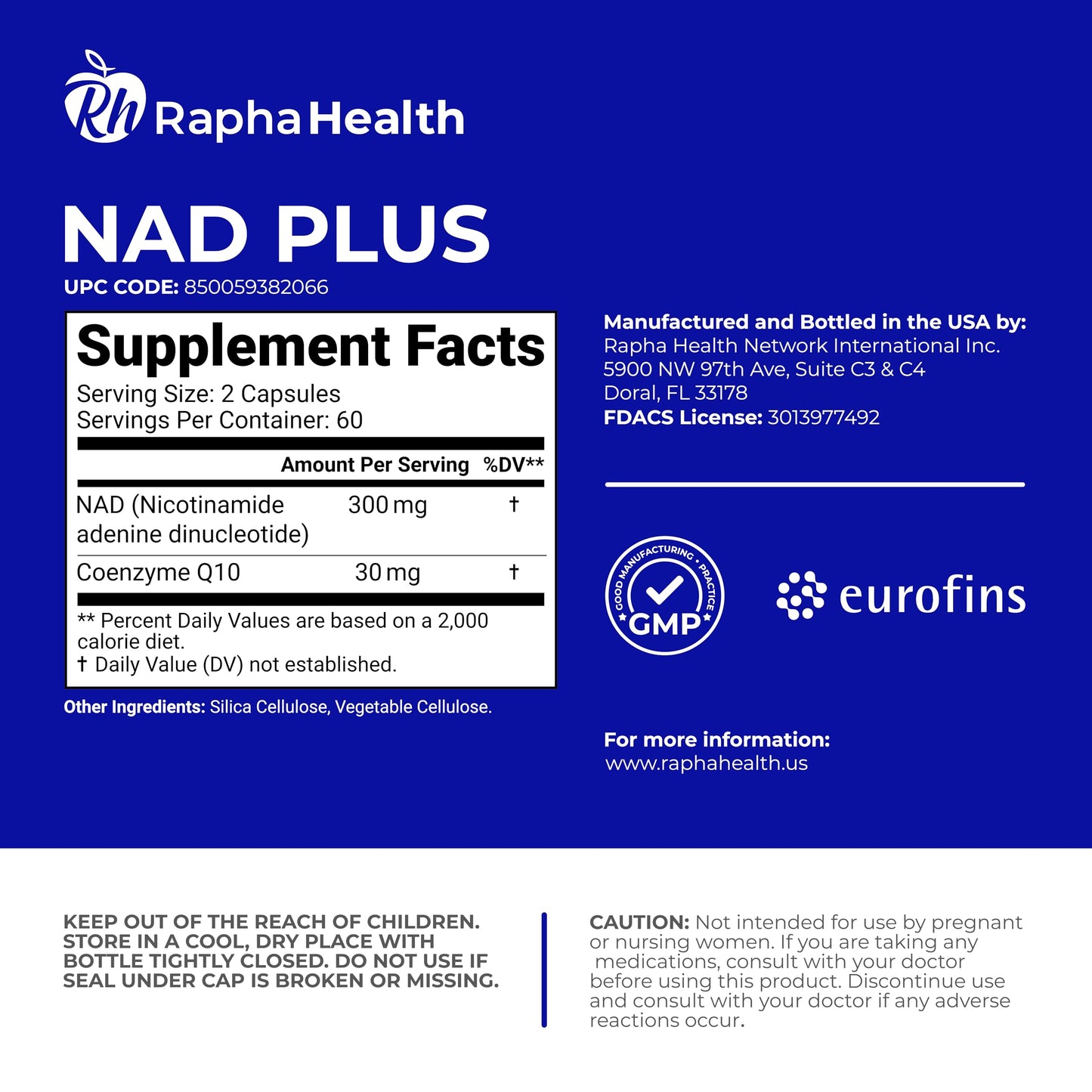 RAPHA HEALTH NAD Coenzyme Q10 Capsule 120 Capsules