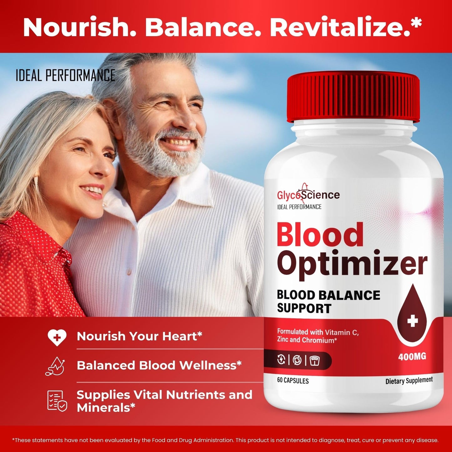 IDEAL PERFORMANCE GlycoScience Blood Optimizer Capsules, 120 Capsules