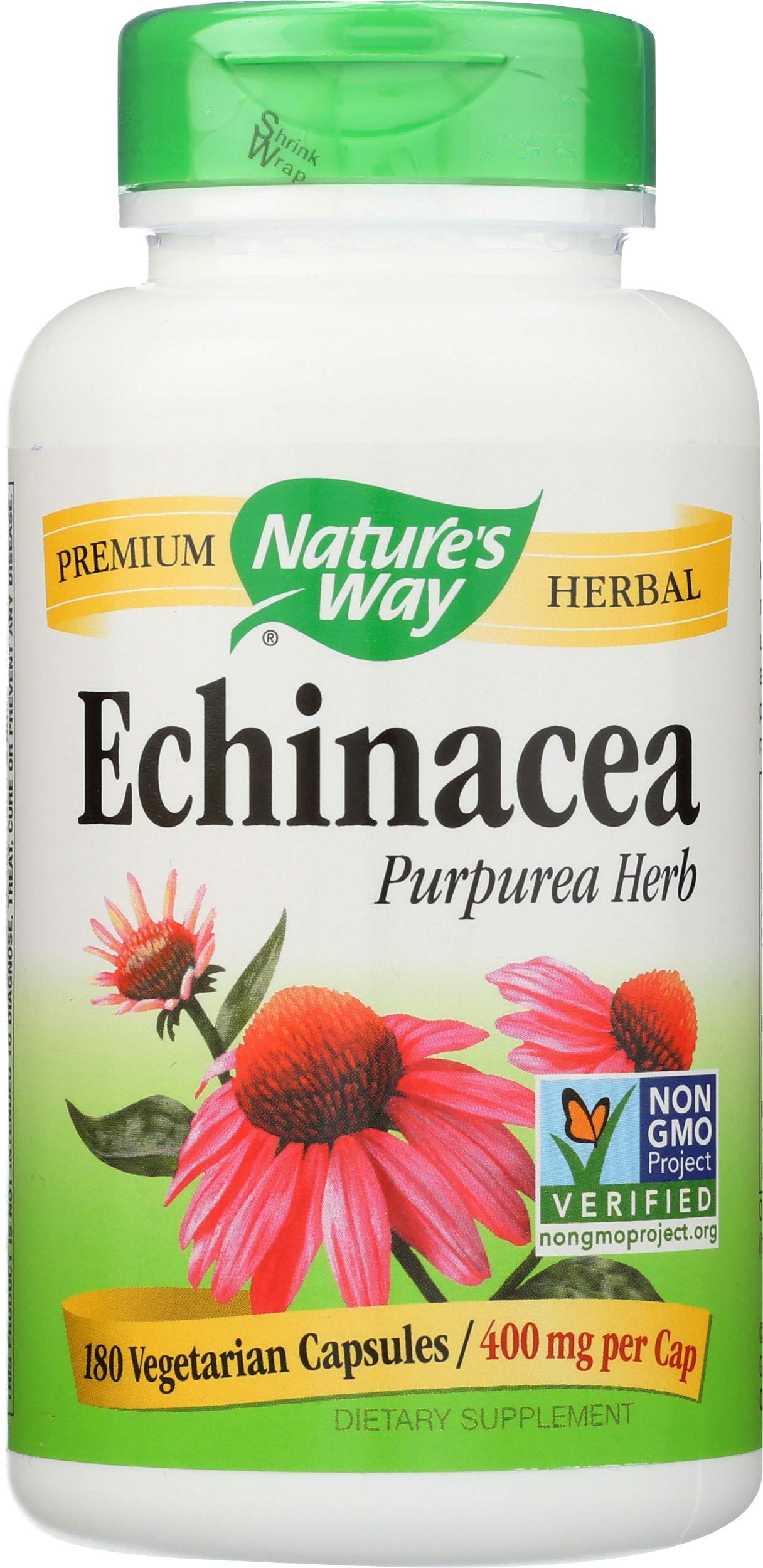 Nature's Way Echinacea Herb 400Mg Capsule, 180 Count