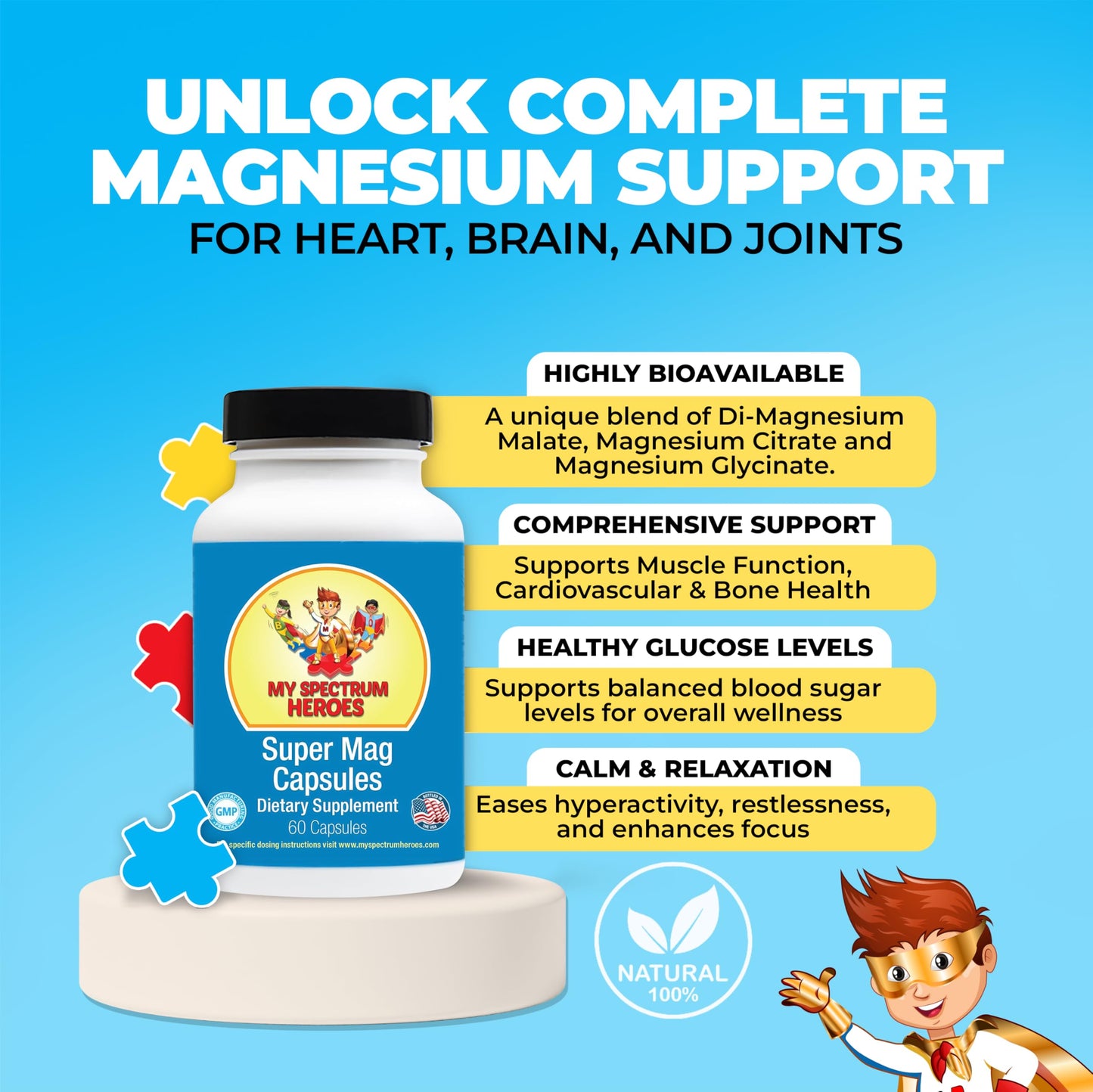 My Spectrum Heroes Magnesium High-Absorption Blend 60 Capsules