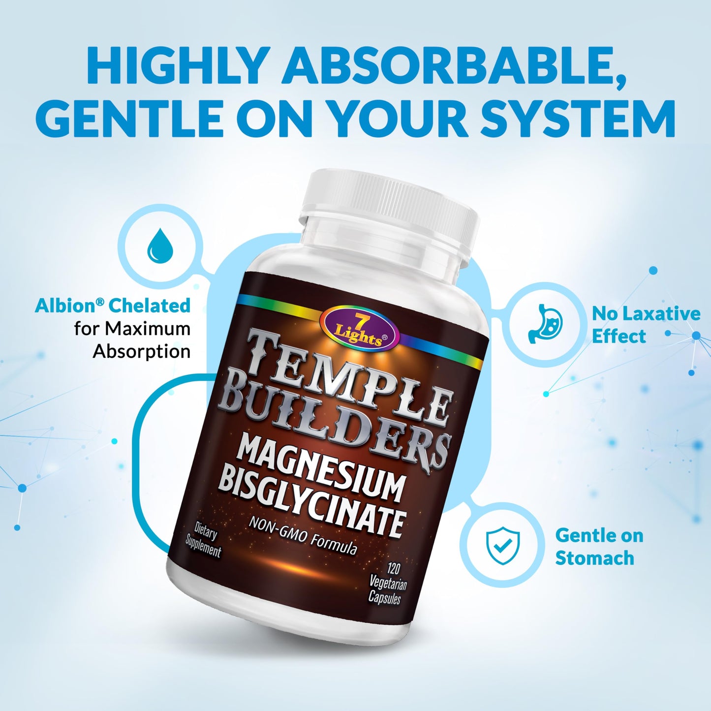 7 Lights Magnesium Bisglycinate 200mg Capsule 120 Capsules