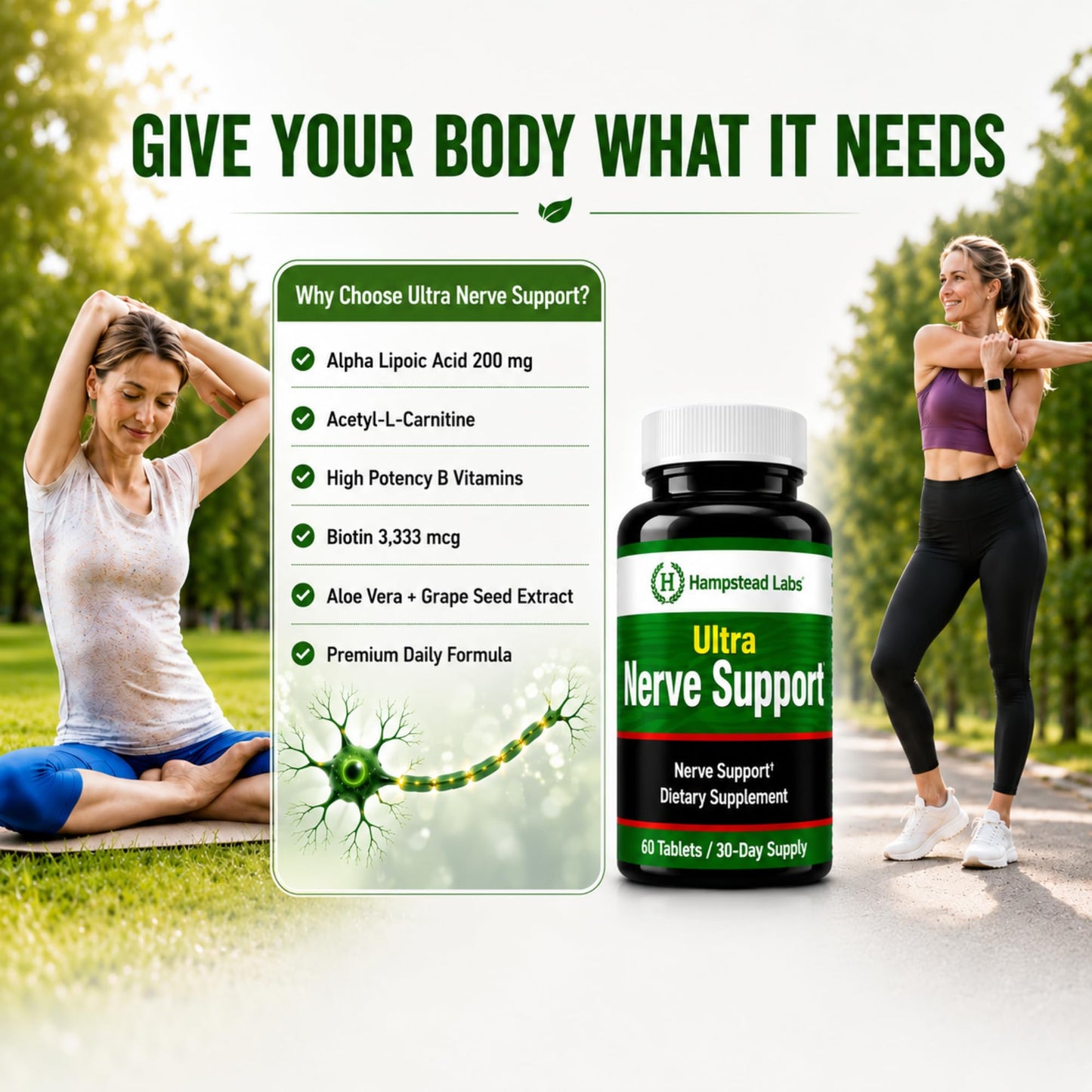 Hampstead Labs Ultra Nerve Support Capsule 1 Count