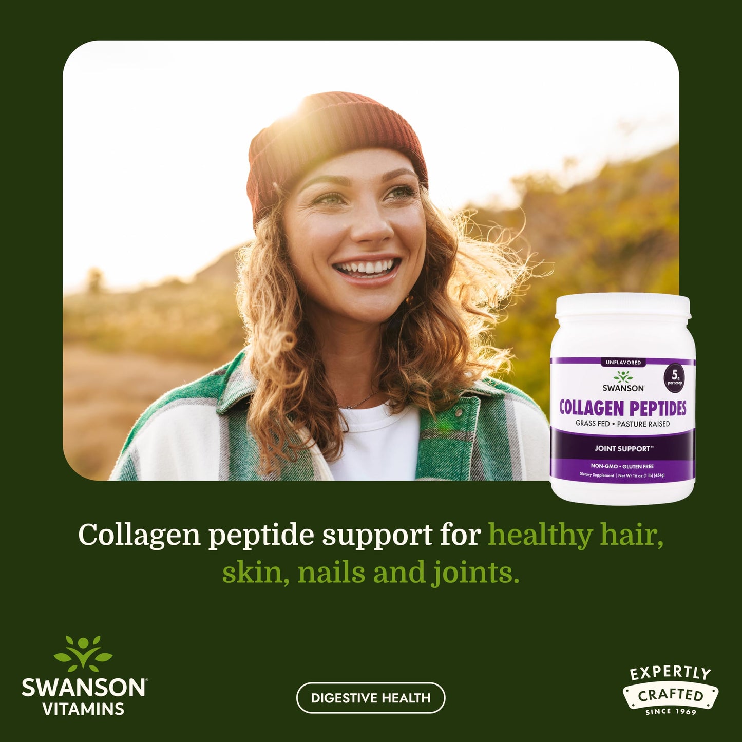 Swanson High Plains Collagen Hydrolysate Peptides Powder 16 oz
