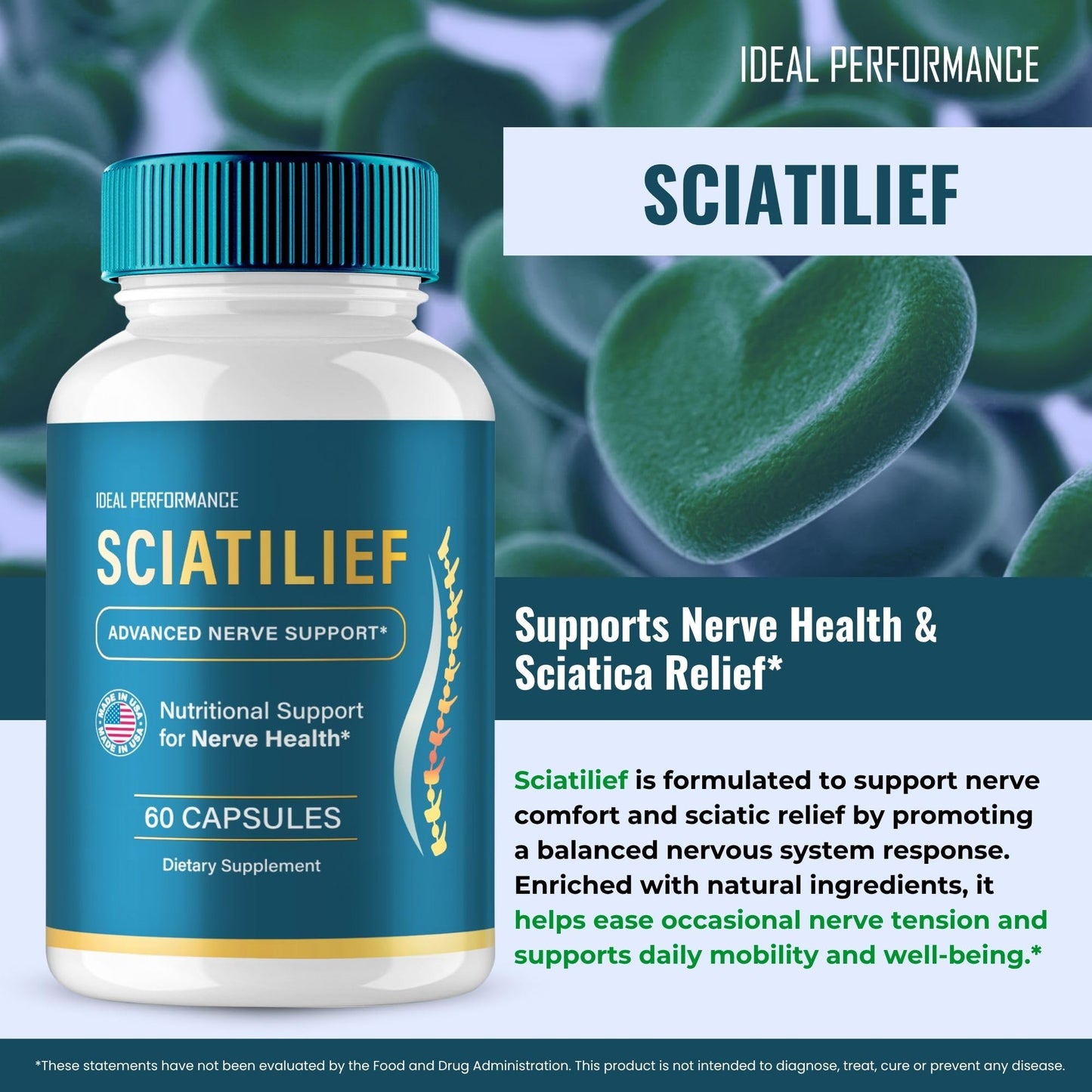 IDEAL PERFORMANCE Sciatilief Advanced Blood Formula Capsules 300 Capsules