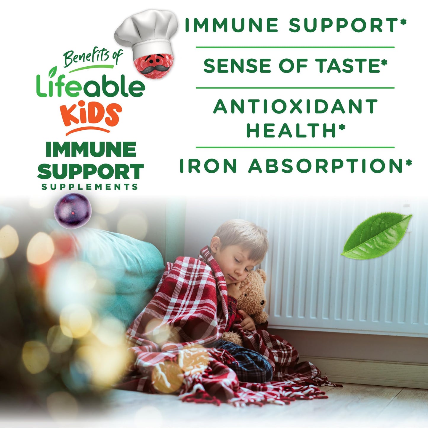 Lifeable Kids Immune Support Gummies, 90 Gummies