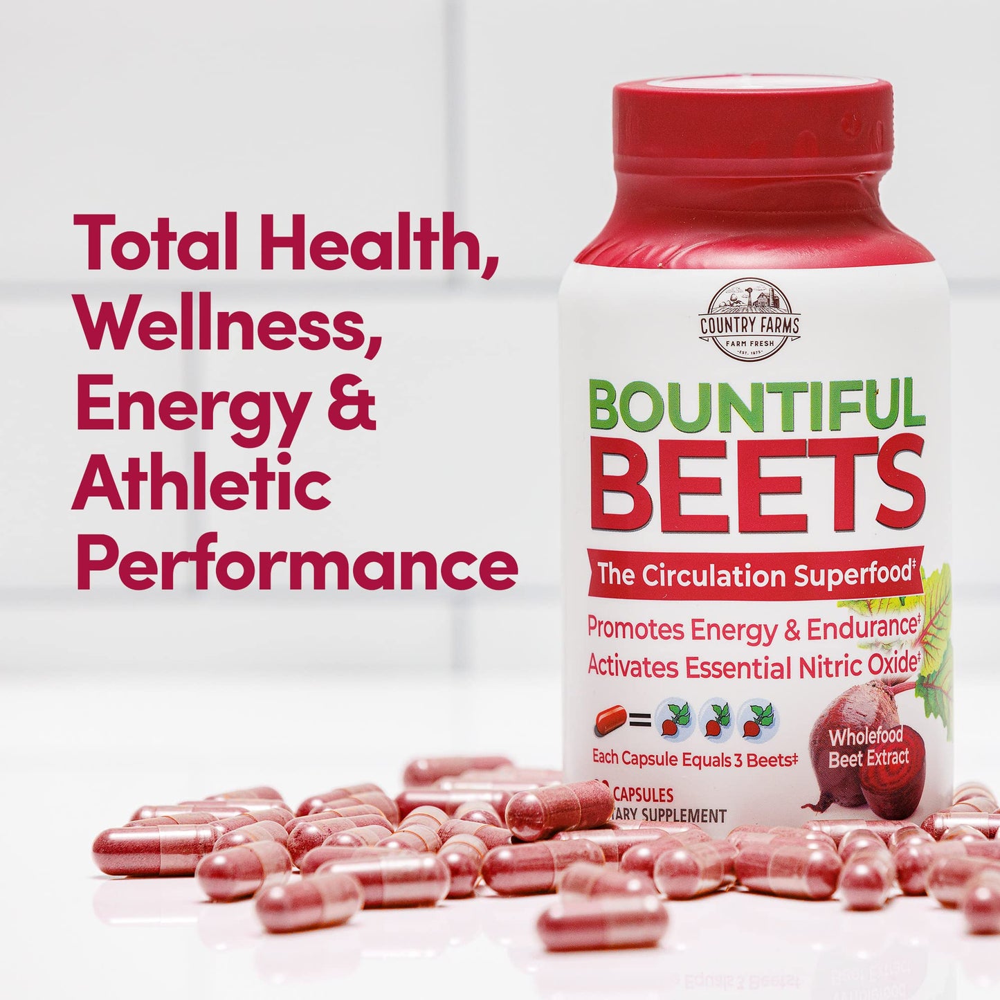 Country Farms Super Fruits Veggies Antioxidant Immune Energy Digestive Capsules Bundle, 150 Capsules