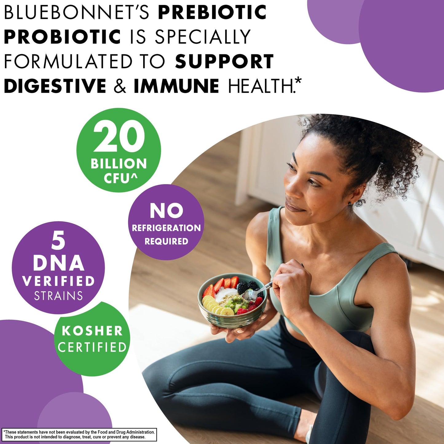BlueBonnet Prebiotic Probiotic 20 Billion CFU Capsule, 30 Count