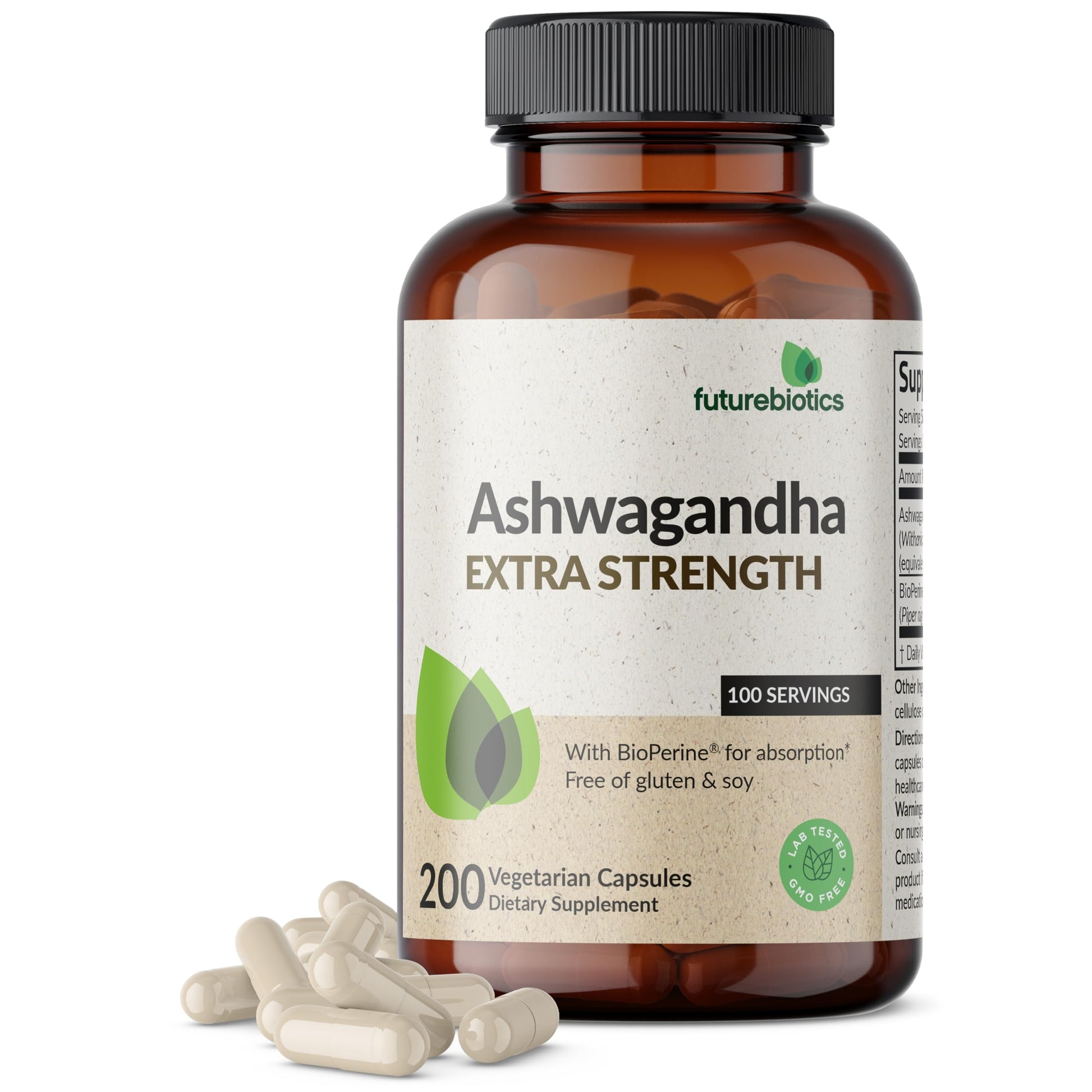 Futurebiotics Ashwagandha Extra Strength Stress & Mood Support Capsules 200
