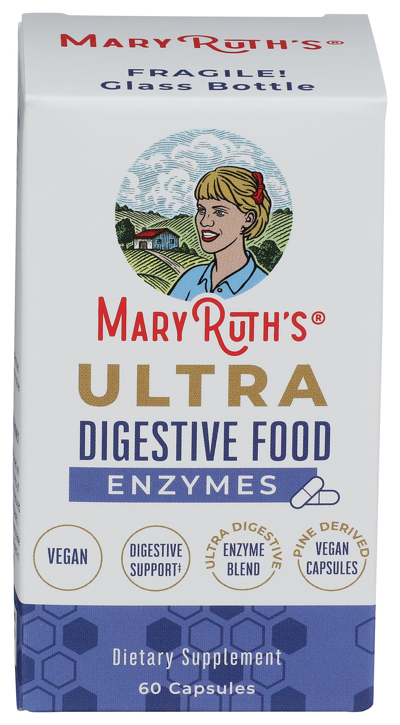 Mary Ruth's Ultra Digestive Food Enzymes Capsules, 60 Count