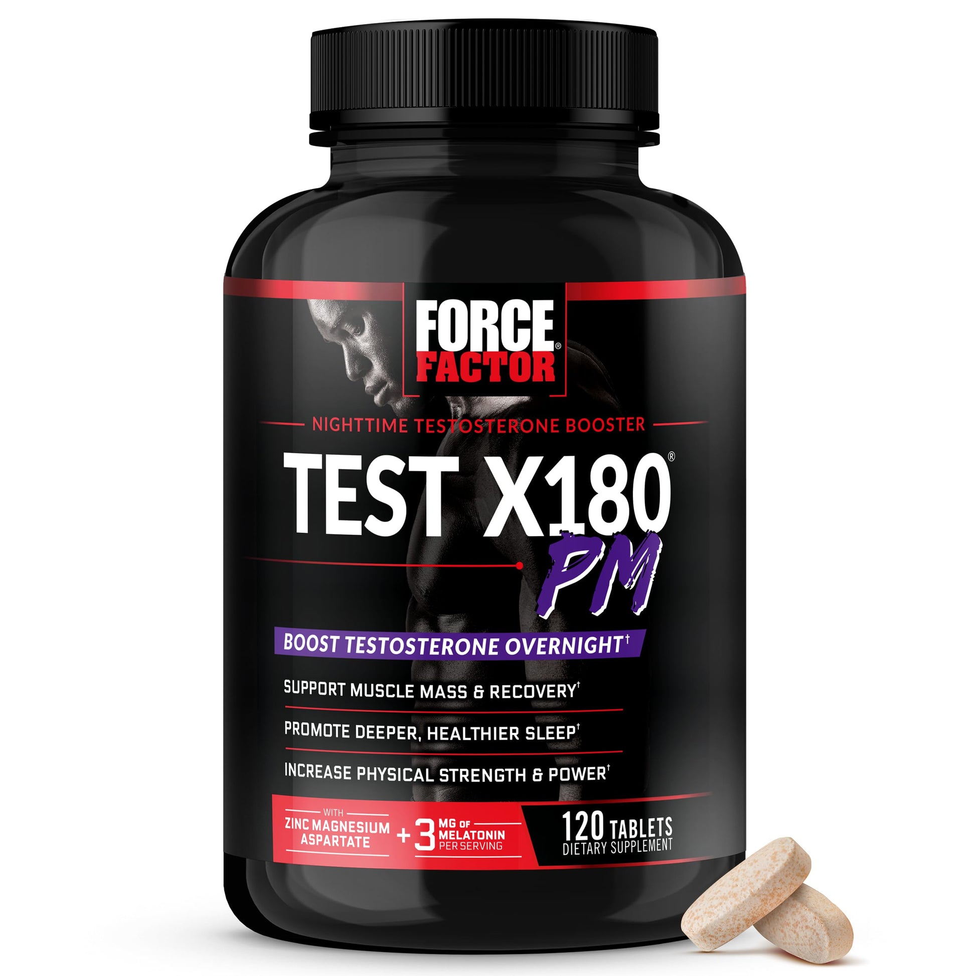 Force Factor Test X180 PM Testosterone Booster 120 Tablets