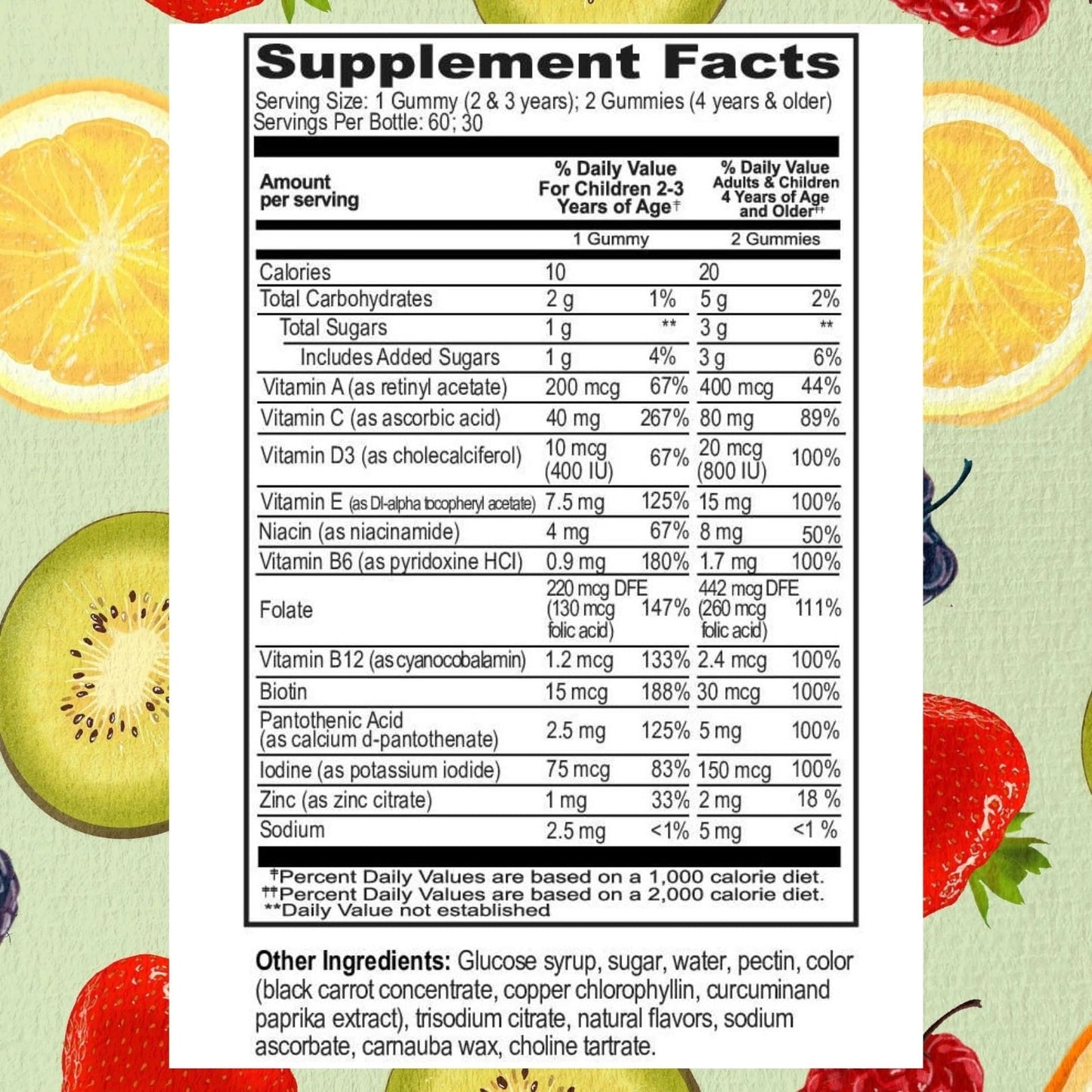 Go Healthy Natural Multivitamin Gummies and Vitamin C Gummies, Gummy, 150 Count