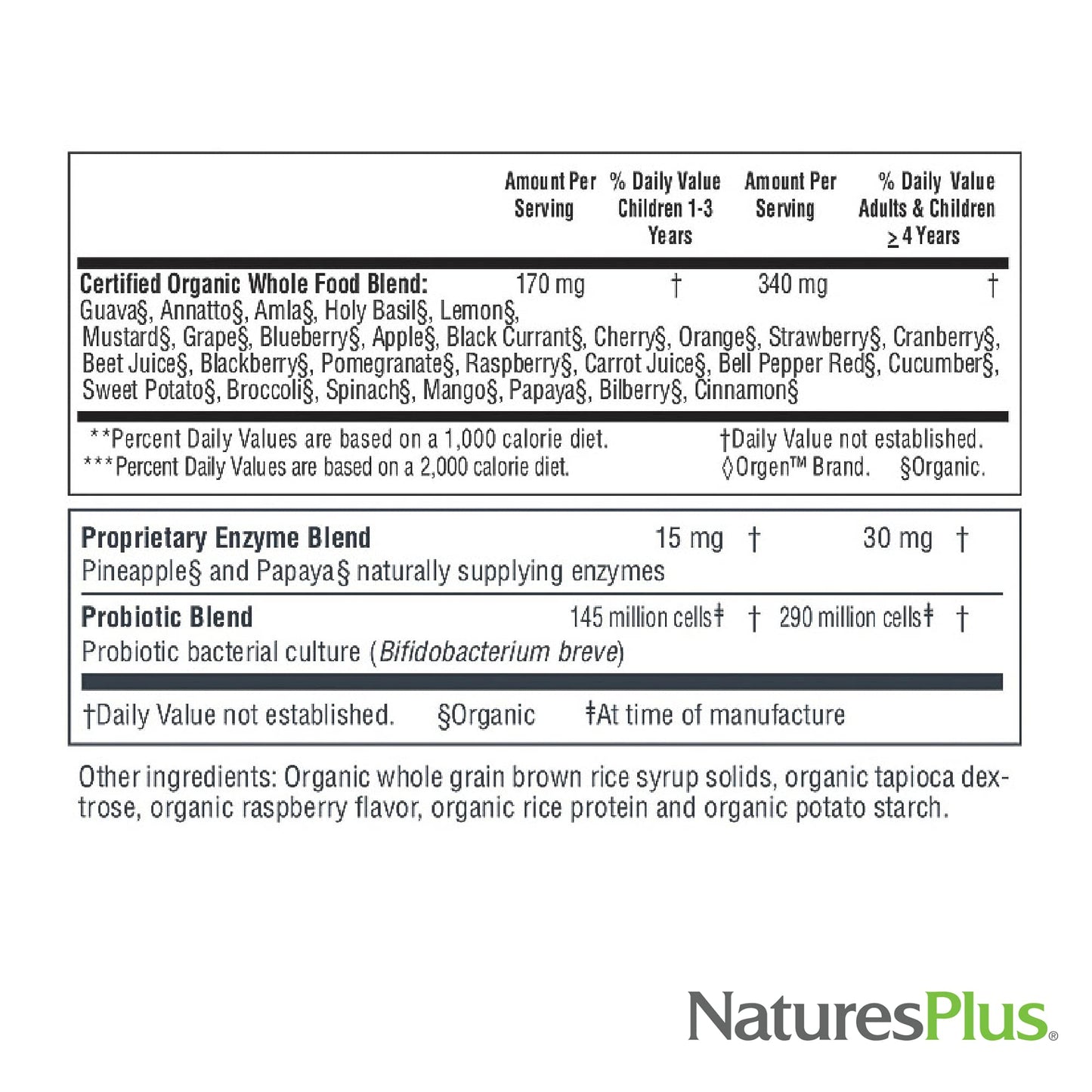 Nature's Plus Source of Life Garden Family Multivitamin Chewables 60 Count