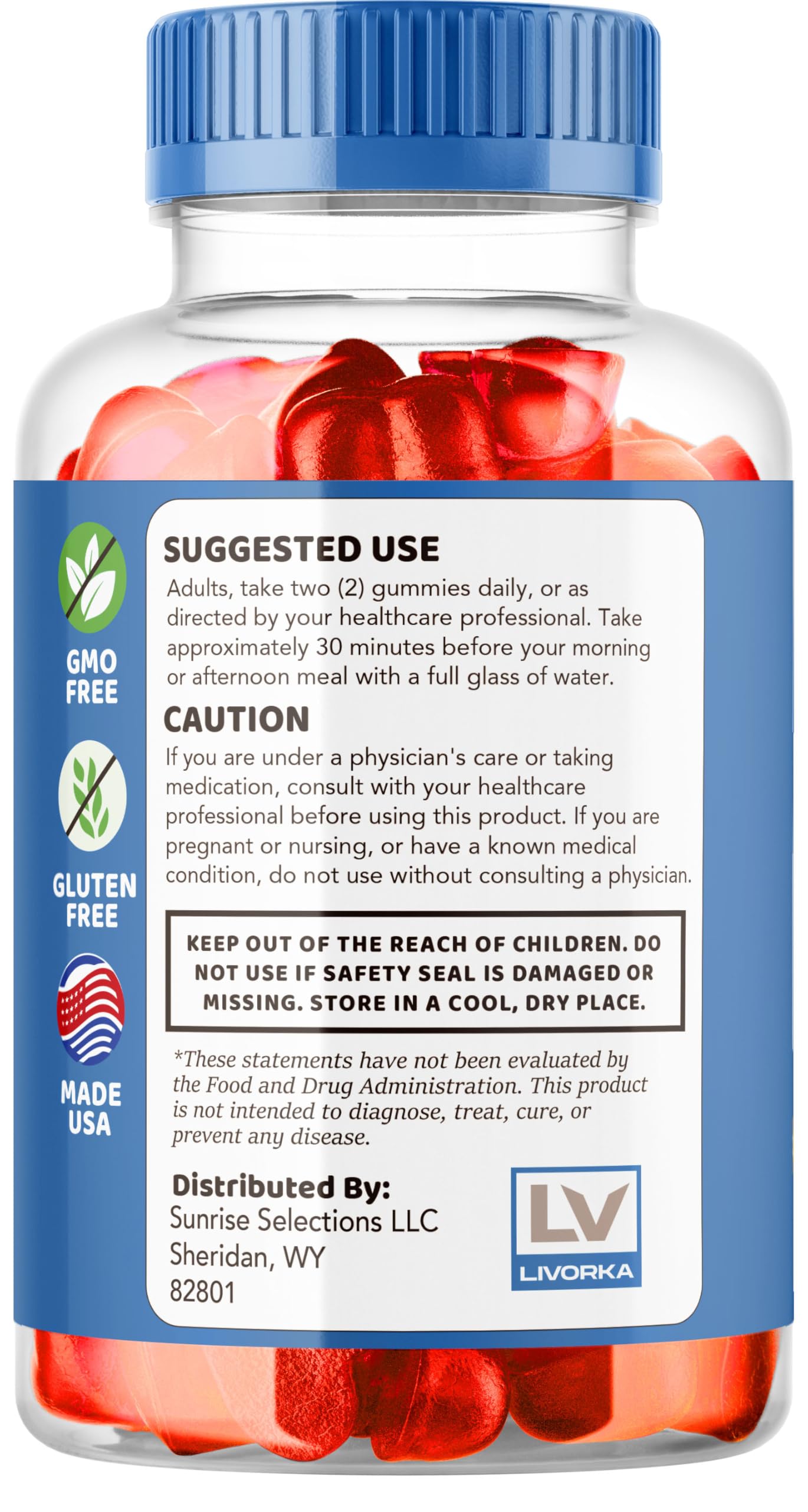 LIVORKA Keto Fusion ACV Gummies, 300 Gummies