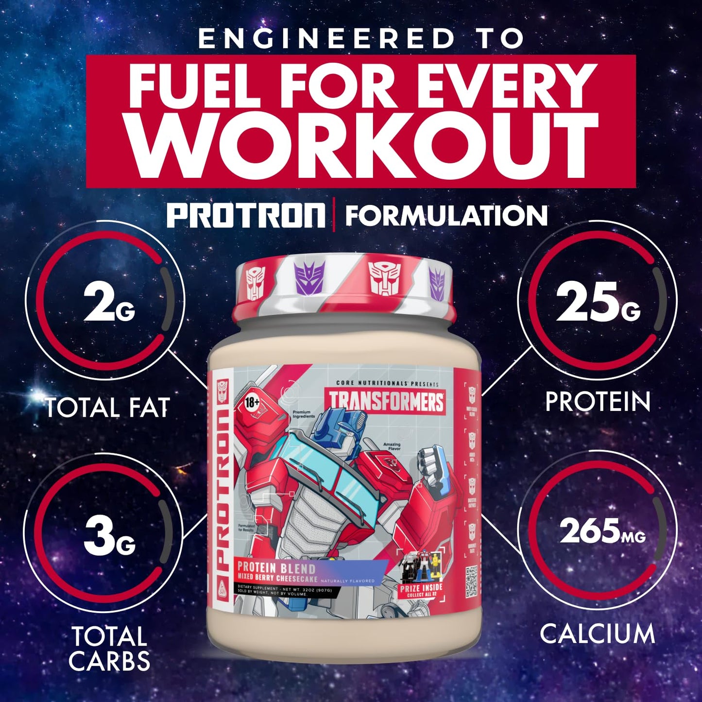 Core Nutritionals Transformers Protron Protein Powder 32 Servings