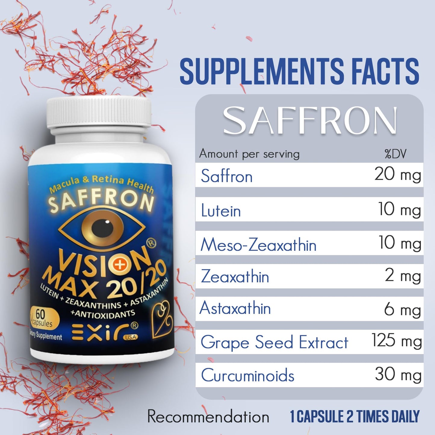 EXIR Eye Supplement Capsule 60 Count