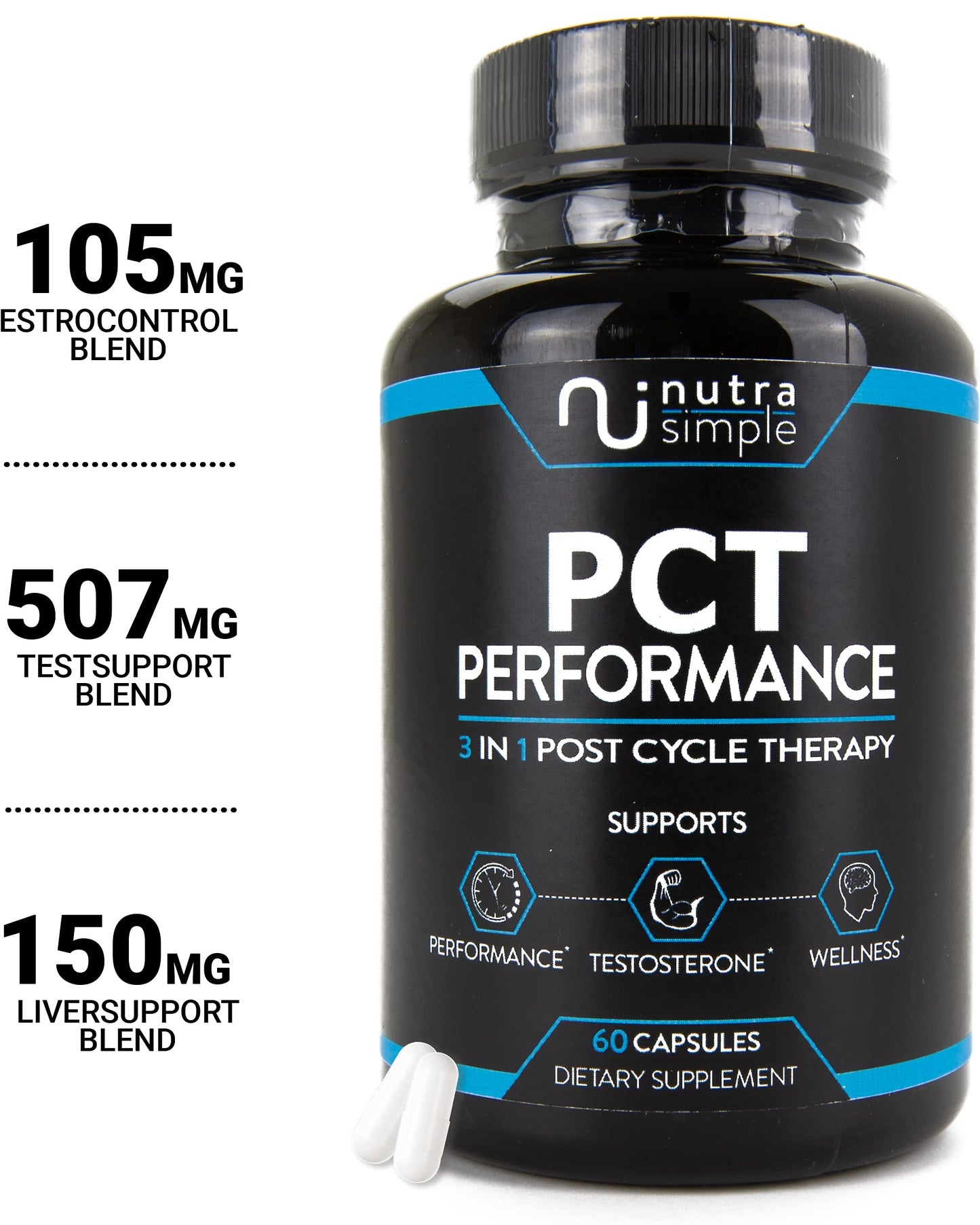 Nutra Simple PCT Supplement for Men 60 Capsules