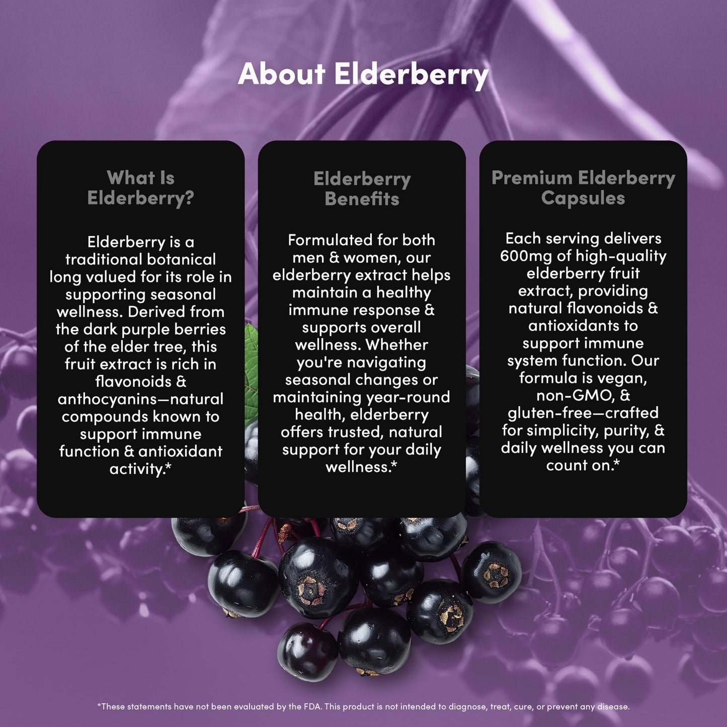 Vital Peak Elderberry Peak 600 mg Capsules 30 Count