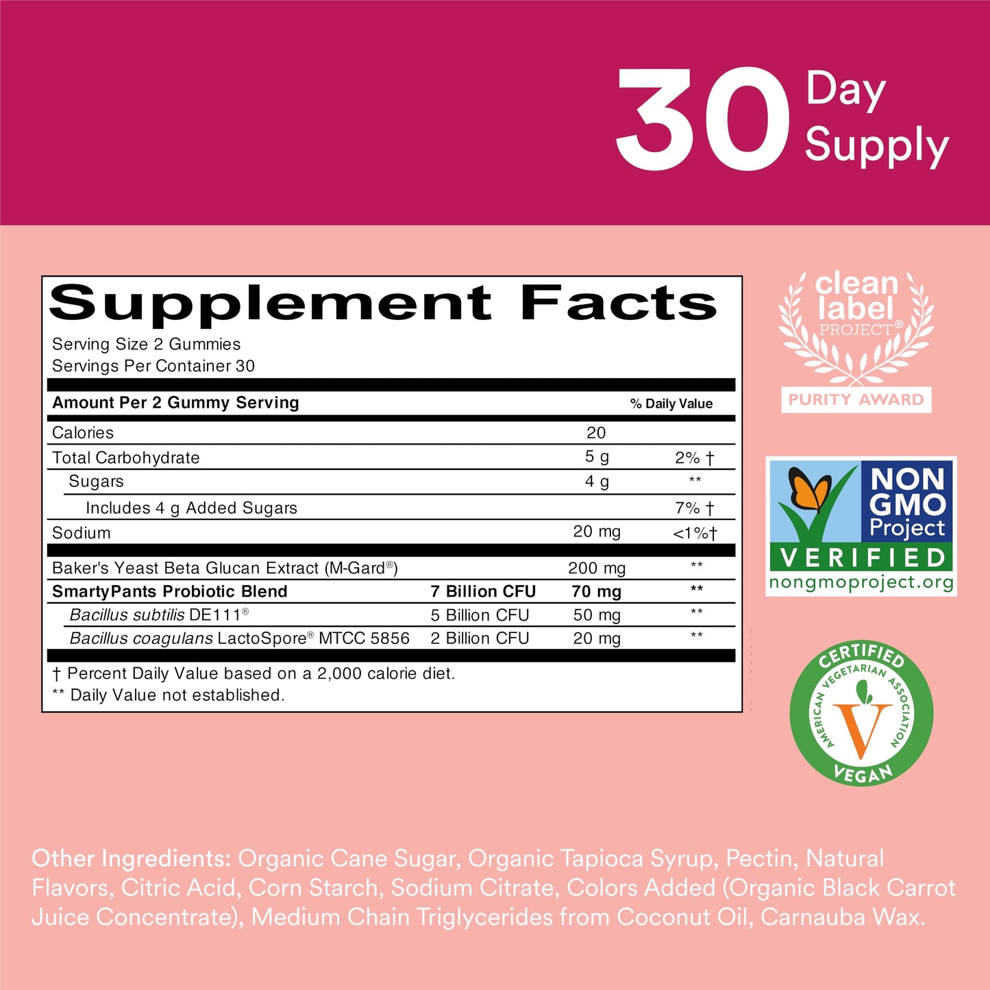 SmartyPants Prenatal Multivitamins and Probiotic Immunity Bundle Gummies 180 Count