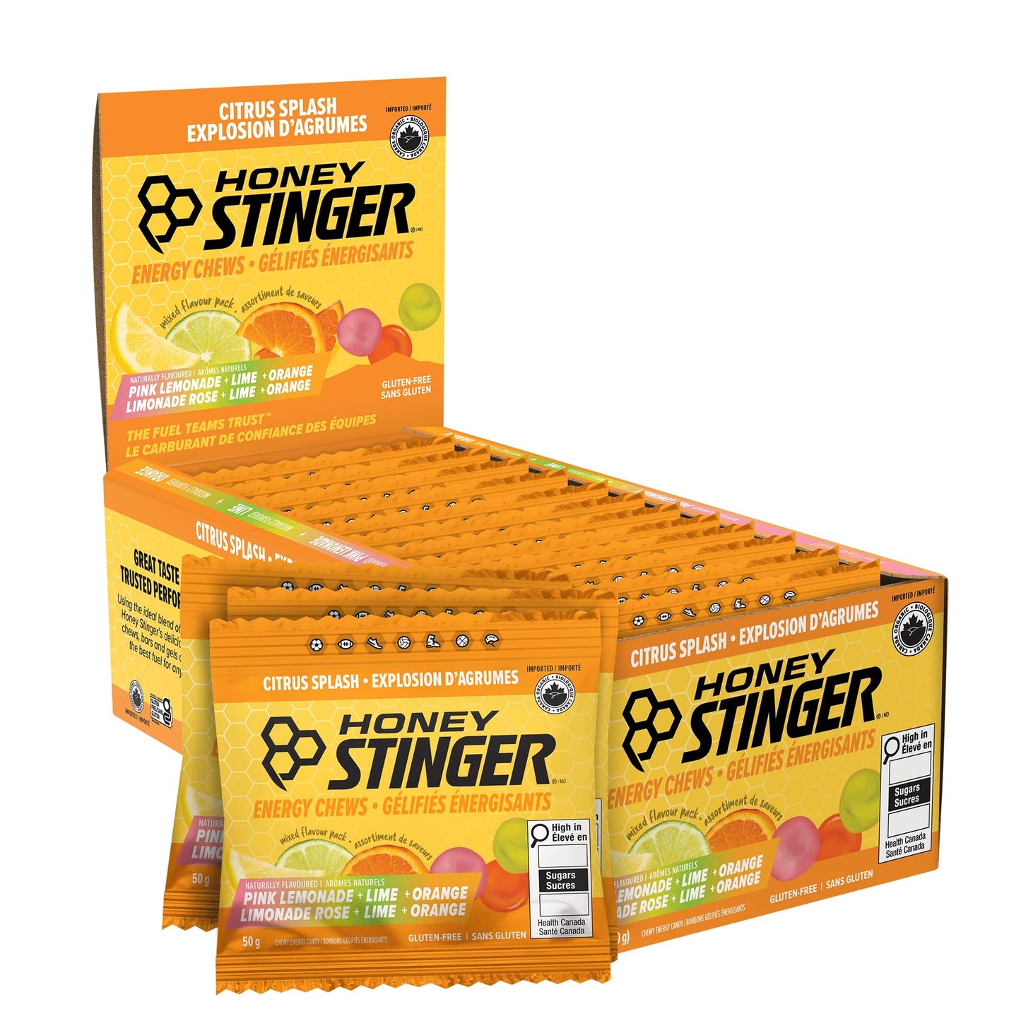Honey Stinger Organic Citrus Splash Energy Chews Gummy 21.6 Ounces