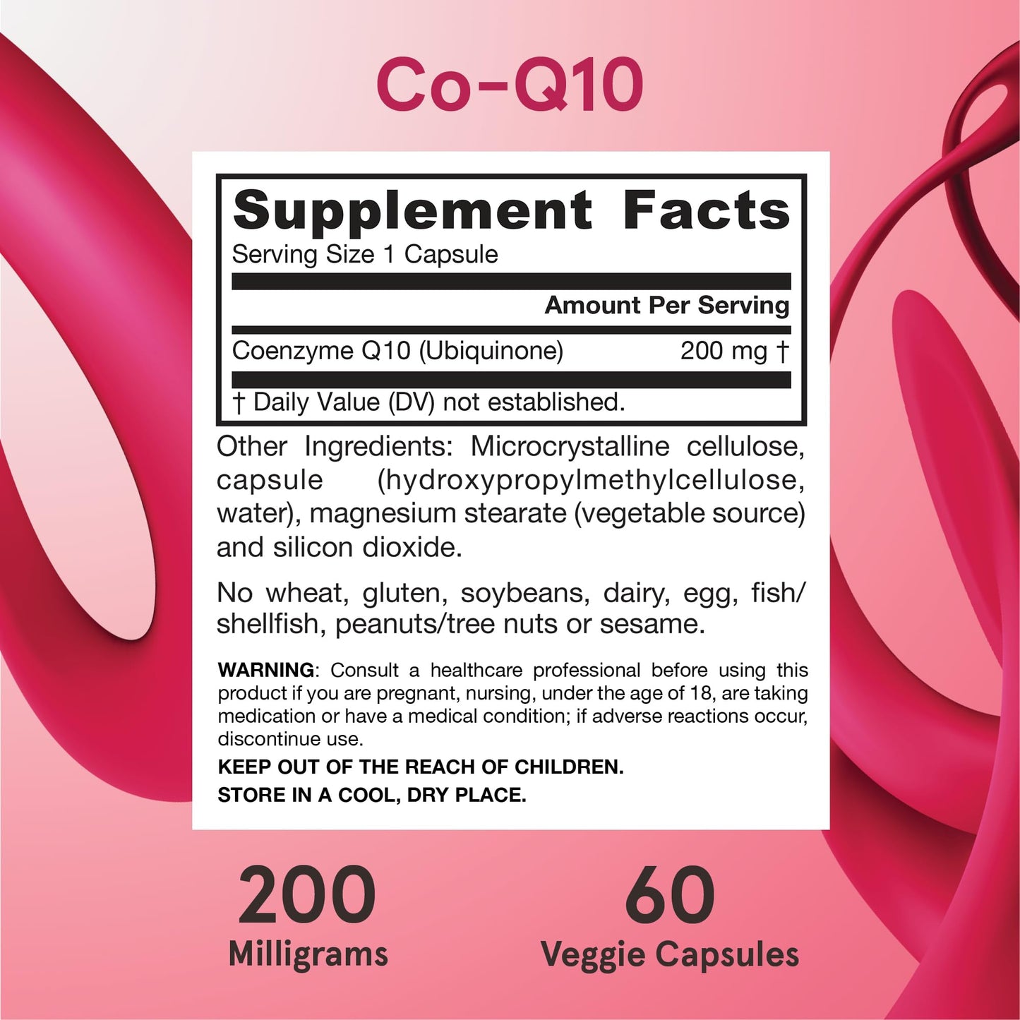 Jarrow Formulas Co-Q10 200 mg Capsules, 60 Count