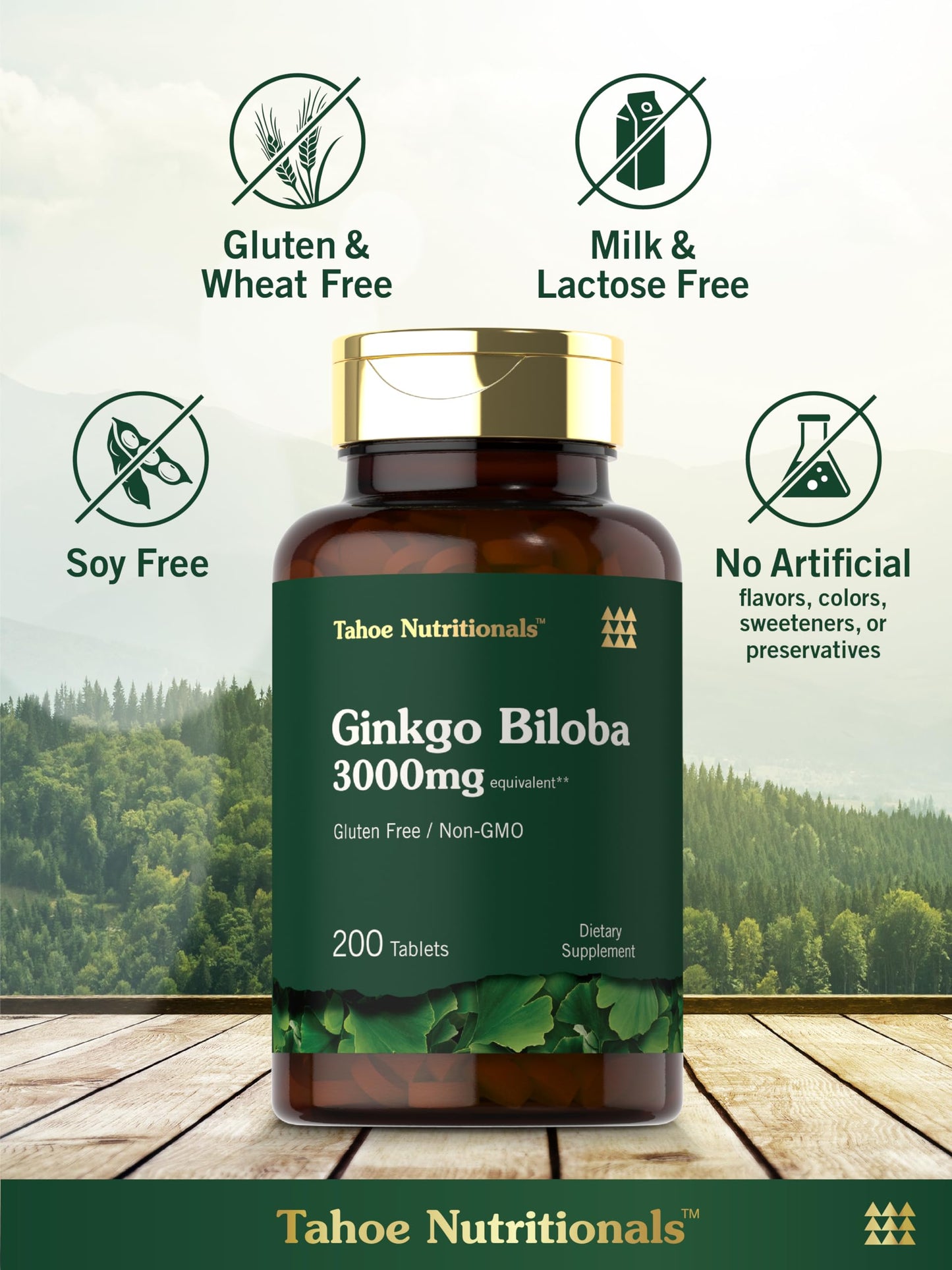 Carlyle Ginkgo Biloba Tablets 200 Count