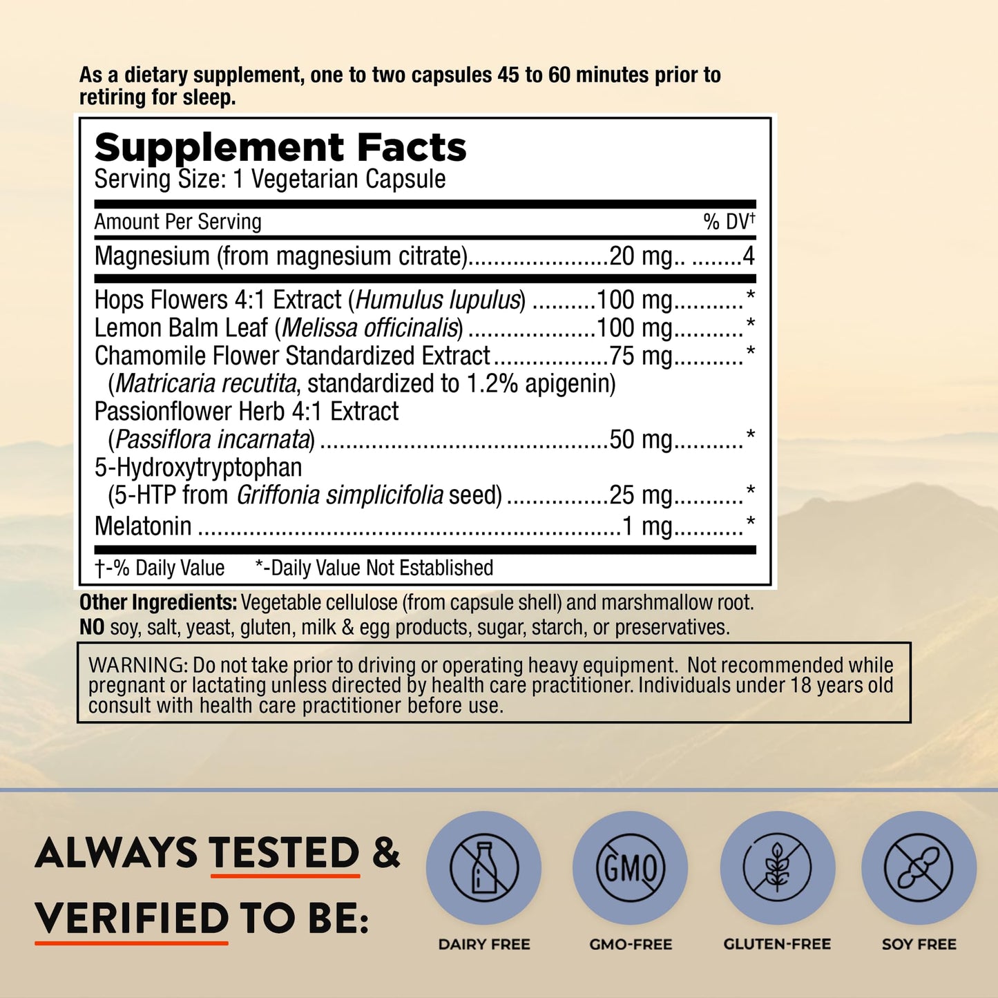 Mt. Angel Vitamins Sleepy Sleep Capsule, 60 Count