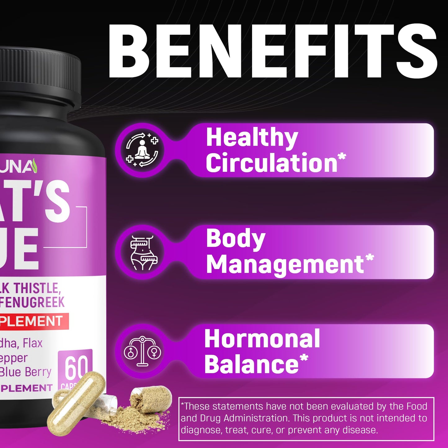 CIVIMUNA Goat’s Rue Capsules with Moringa, Milk Thistle and More - 120 Capsules
