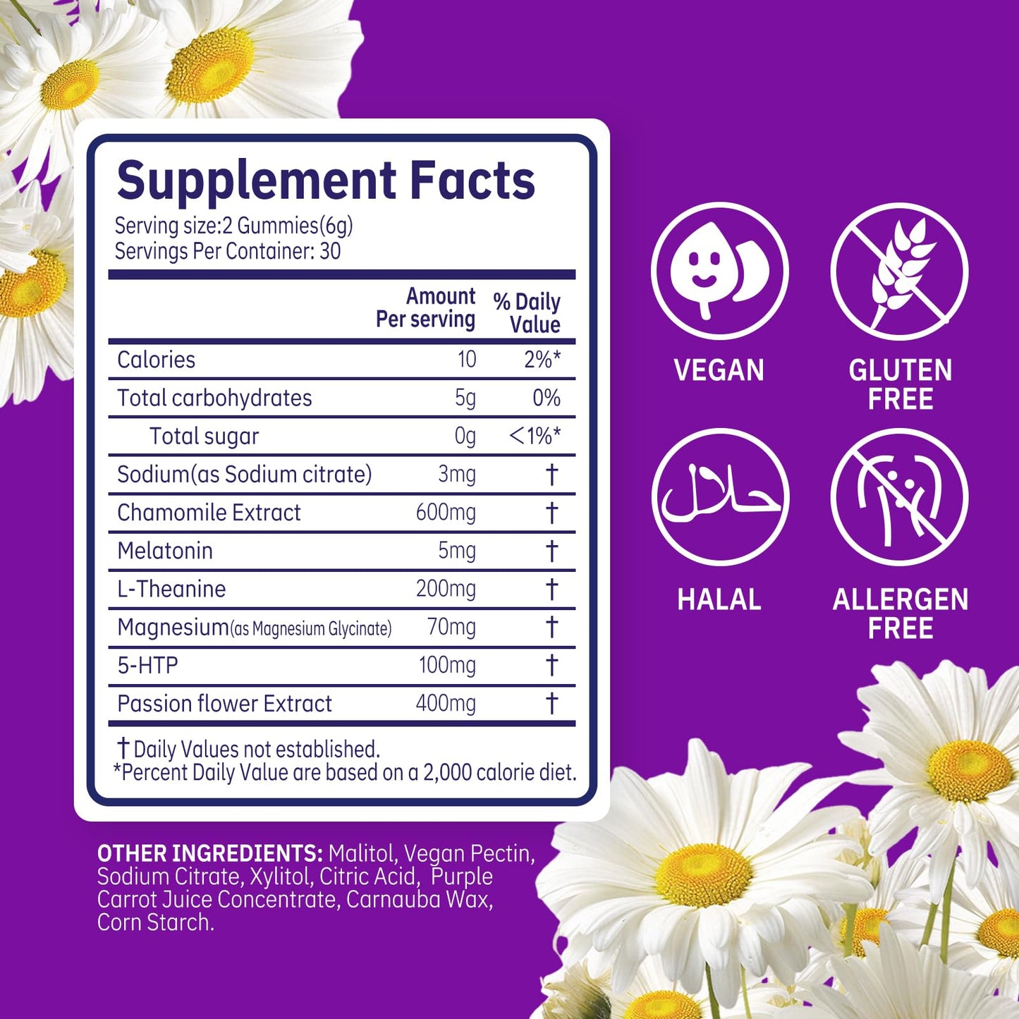 Faroromy Melatonin Capsule 5 mg with Chamomile, 60 Count